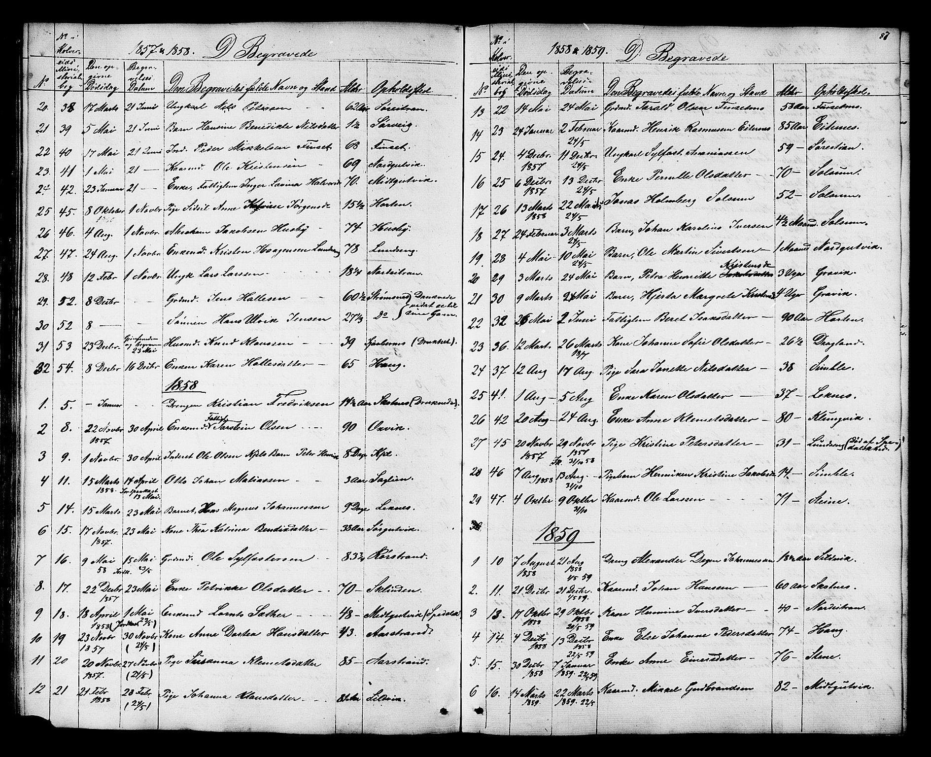 Ministerialprotokoller, klokkerbøker og fødselsregistre - Nord-Trøndelag, SAT/A-1458/788/L0695: Ministerialbok nr. 788A02, 1843-1862, s. 87