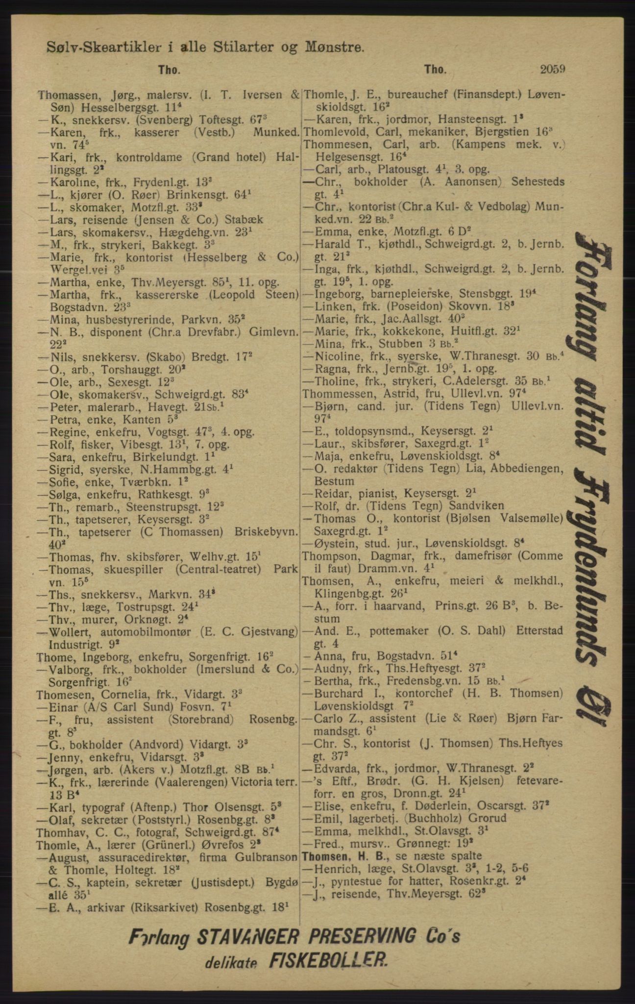 Kristiania/Oslo adressebok, PUBL/-, 1913, s. 1071