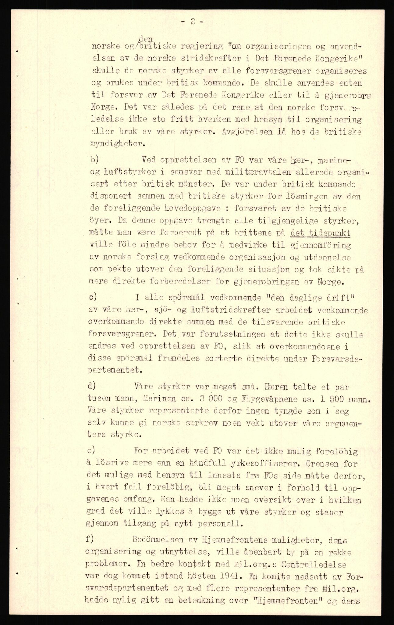 Forsvaret, Forsvarets krigshistoriske avdeling, AV/RA-RAFA-2017/Y/Yf/L0211: II-C-11-2140  -  Forsvarets overkommandos virksomhet utenfor Norge, 1940-1945, s. 7