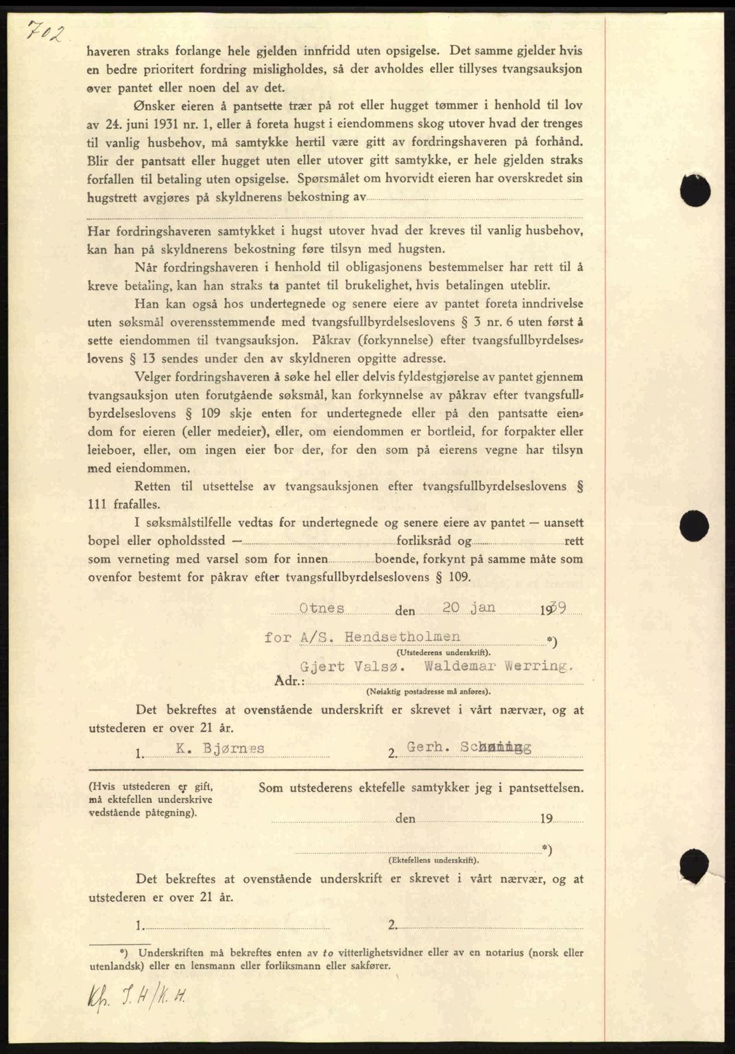 Nordmøre sorenskriveri, SAT/A-4132/1/2/2Ca: Pantebok nr. B84, 1938-1939, Dagboknr: 308/1939