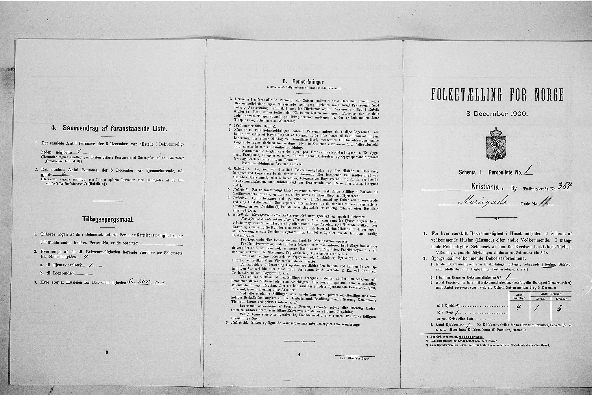 SAO, Folketelling 1900 for 0301 Kristiania kjøpstad, 1900, s. 57250