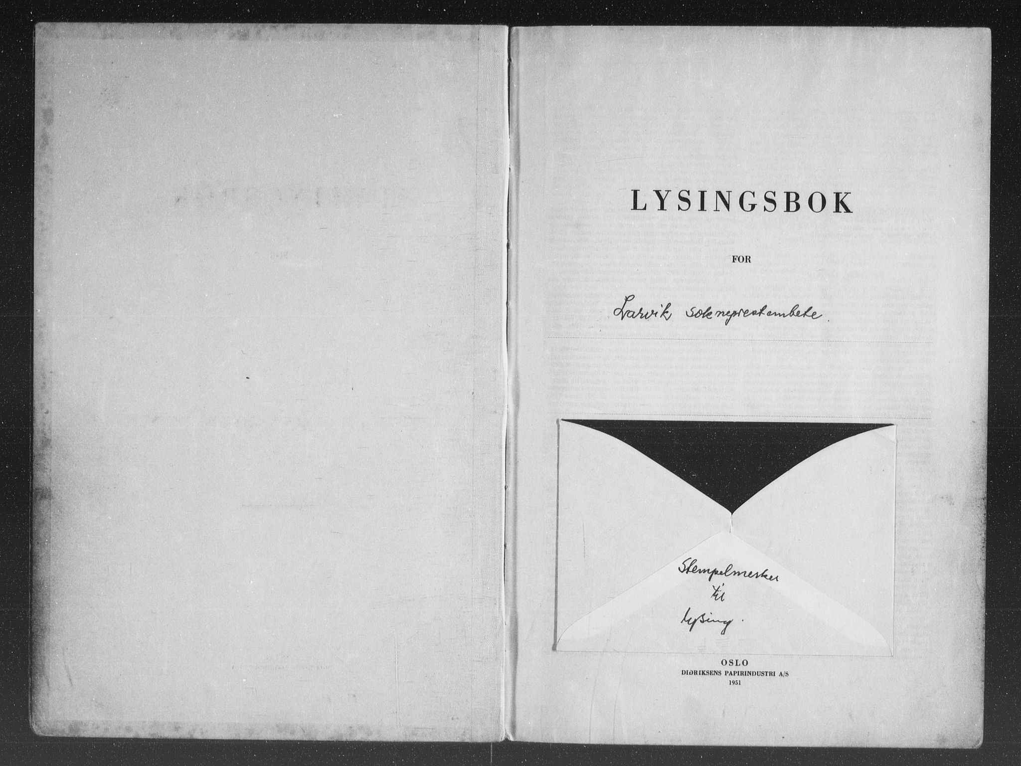 Larvik kirkebøker, AV/SAKO-A-352/H/Ha/L0008: Lysningsprotokoll nr. 8, 1954-1964