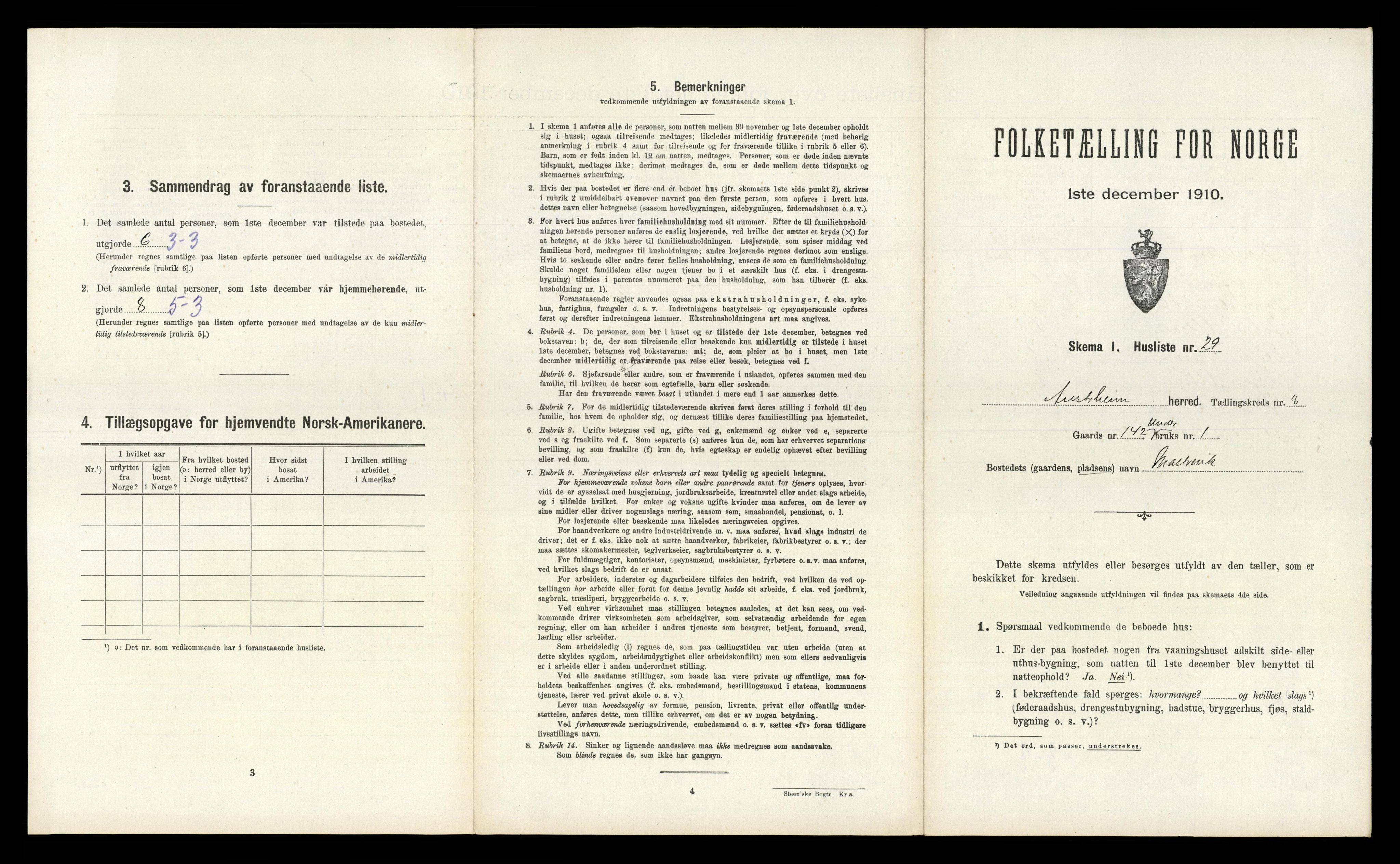 RA, Folketelling 1910 for 1264 Austrheim herred, 1910, s. 544