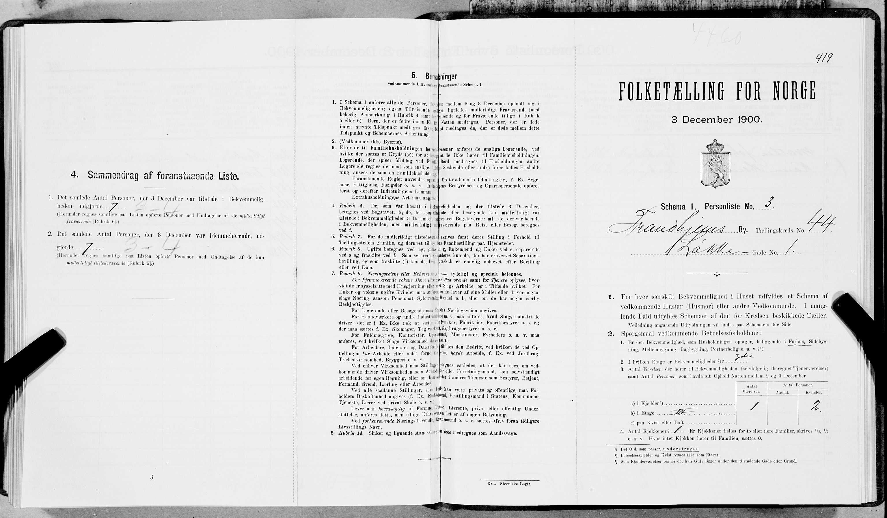 SAT, Folketelling 1900 for 1601 Trondheim kjøpstad, 1900, s. 7168