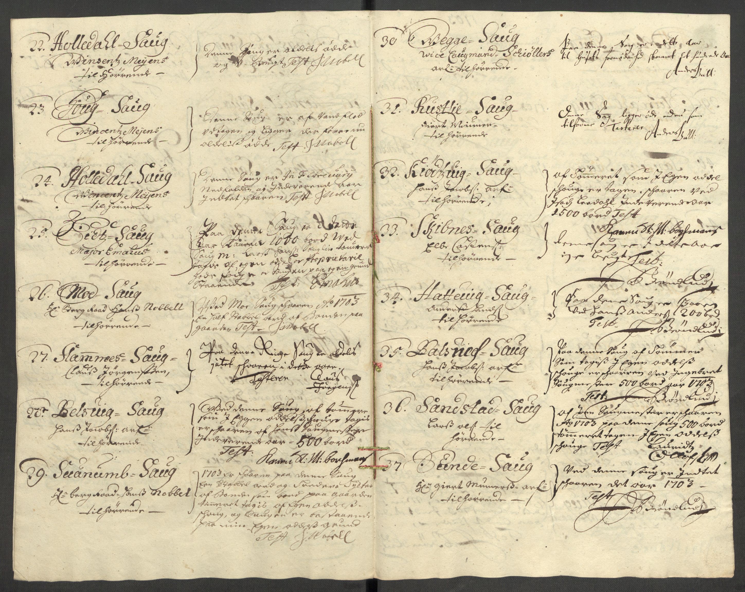 Rentekammeret inntil 1814, Reviderte regnskaper, Fogderegnskap, RA/EA-4092/R57/L3855: Fogderegnskap Fosen, 1702-1703, s. 334