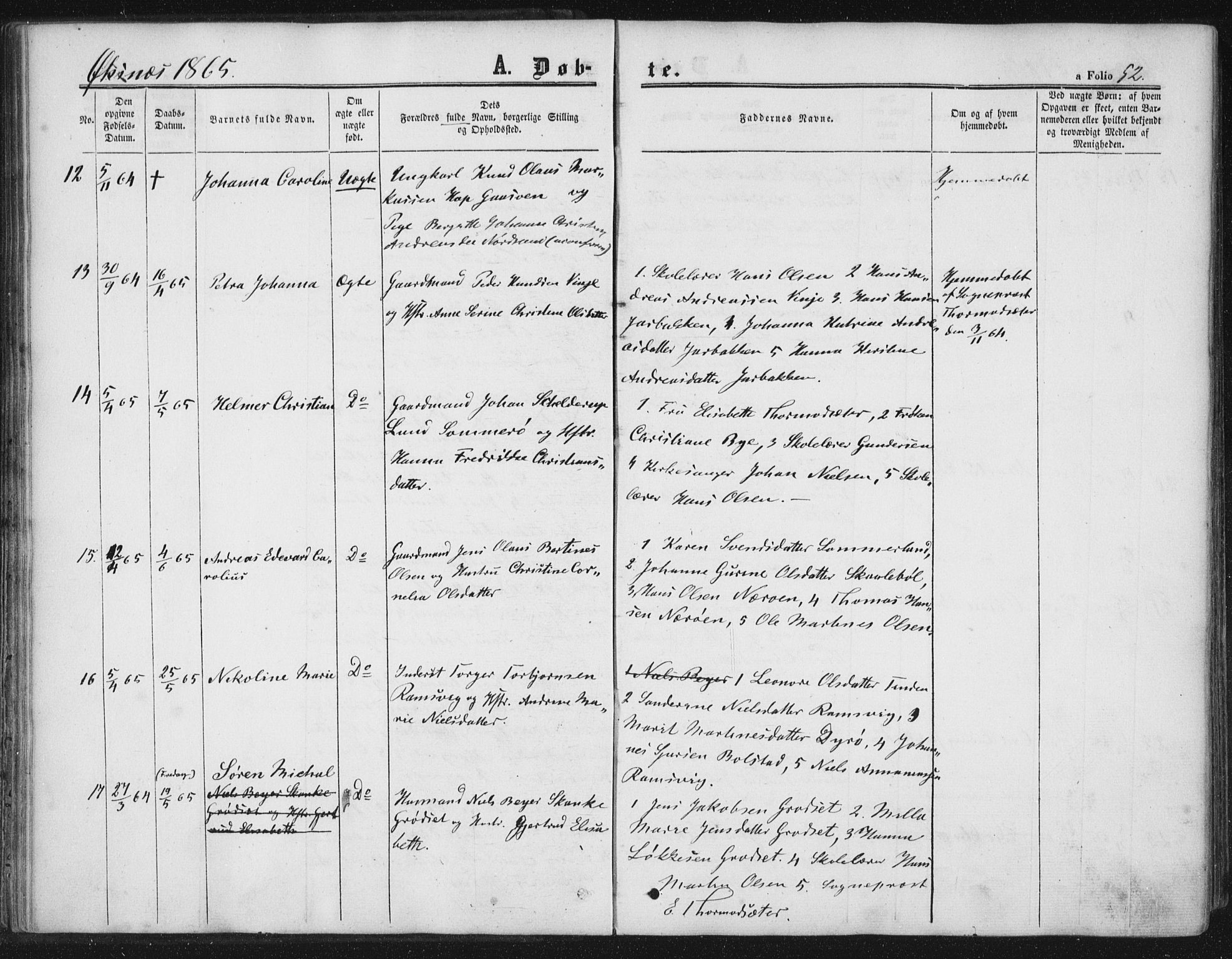 Ministerialprotokoller, klokkerbøker og fødselsregistre - Nordland, AV/SAT-A-1459/893/L1333: Ministerialbok nr. 893A06, 1858-1866, s. 52