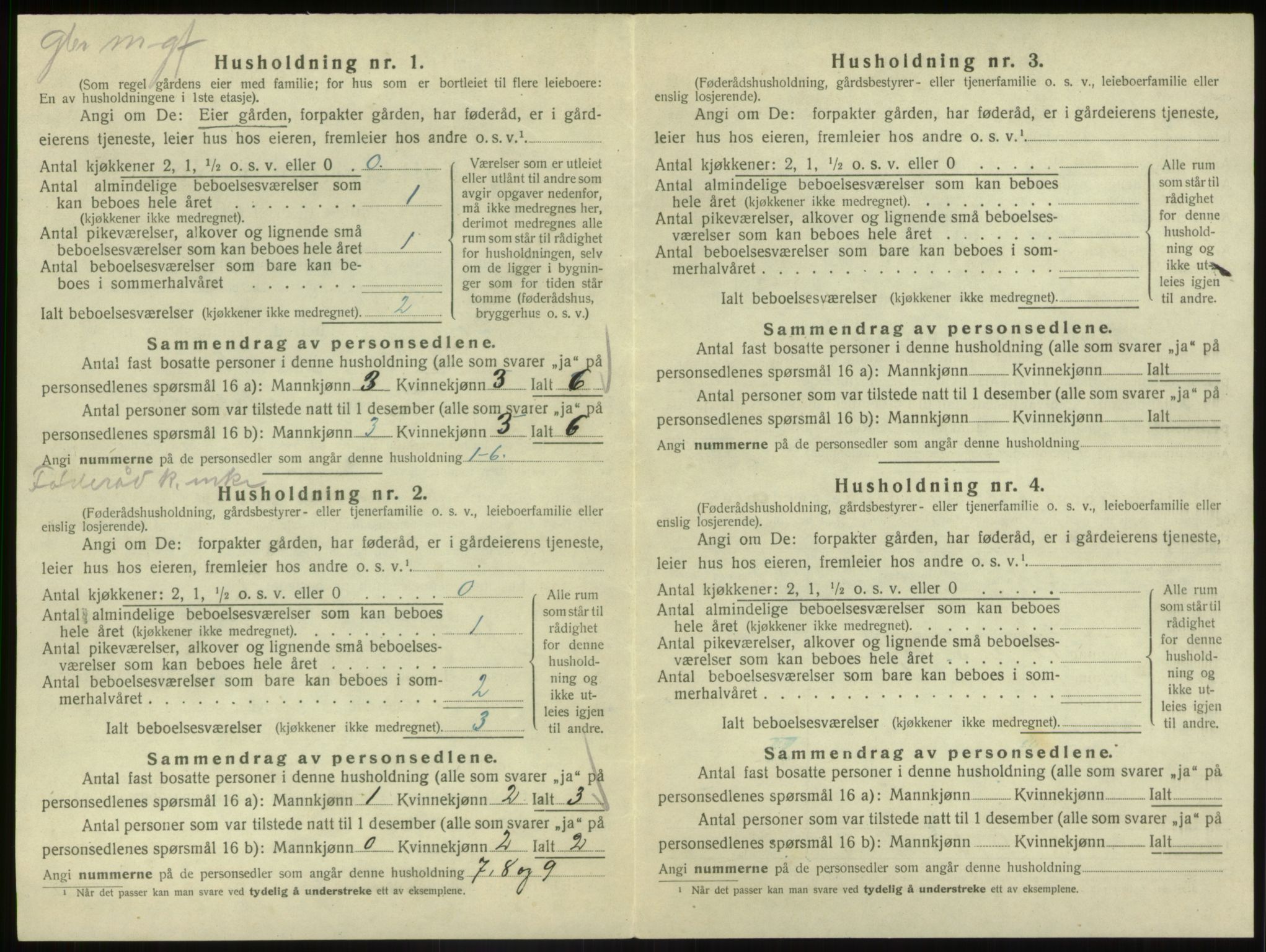 SAB, Folketelling 1920 for 1434 Vevring herred, 1920, s. 308