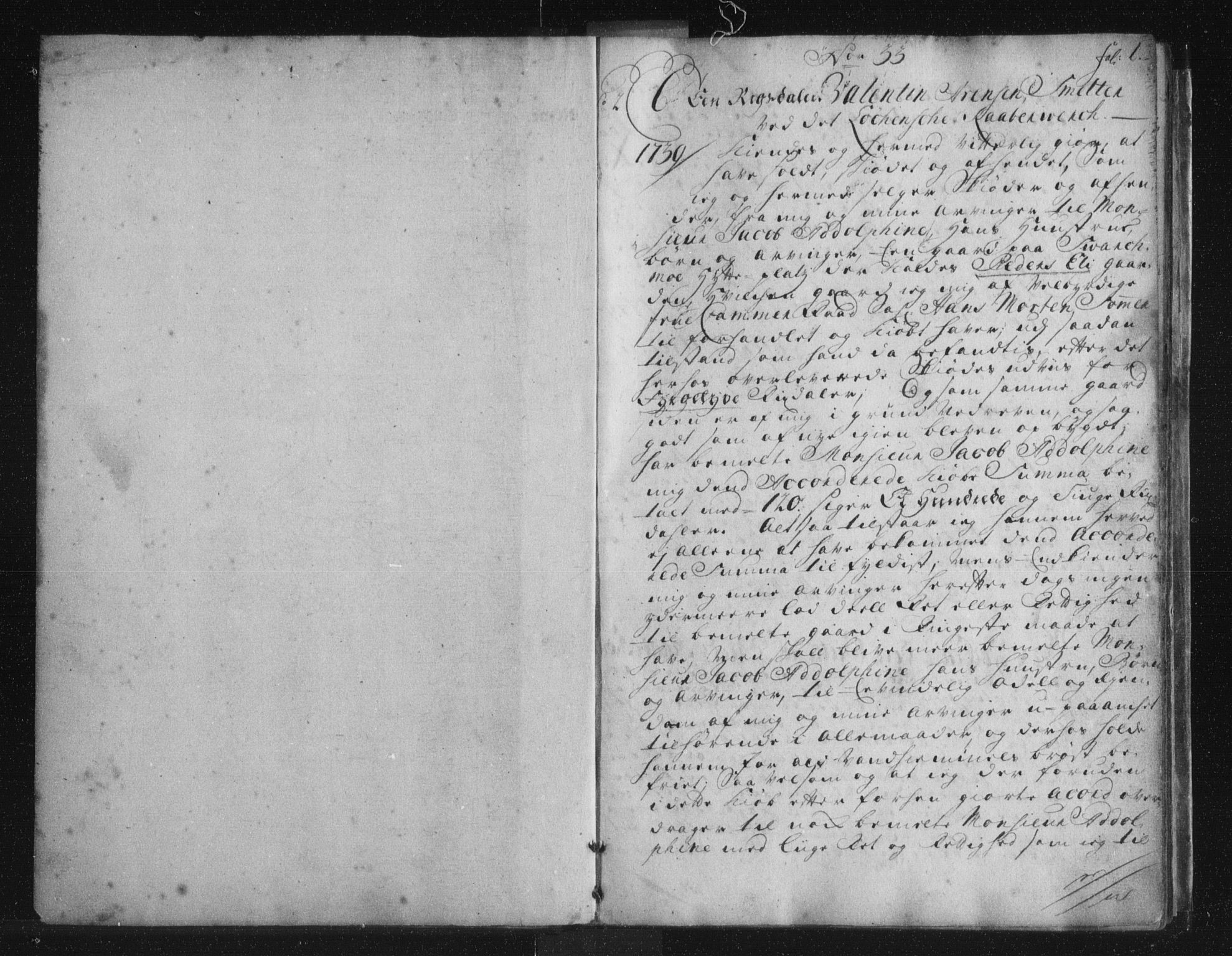 Løkken Kobberverks jurisdiksjon, AV/SAT-A-0001/2A/L0001: Pantebok nr. 1, 1739-1813, s. 1