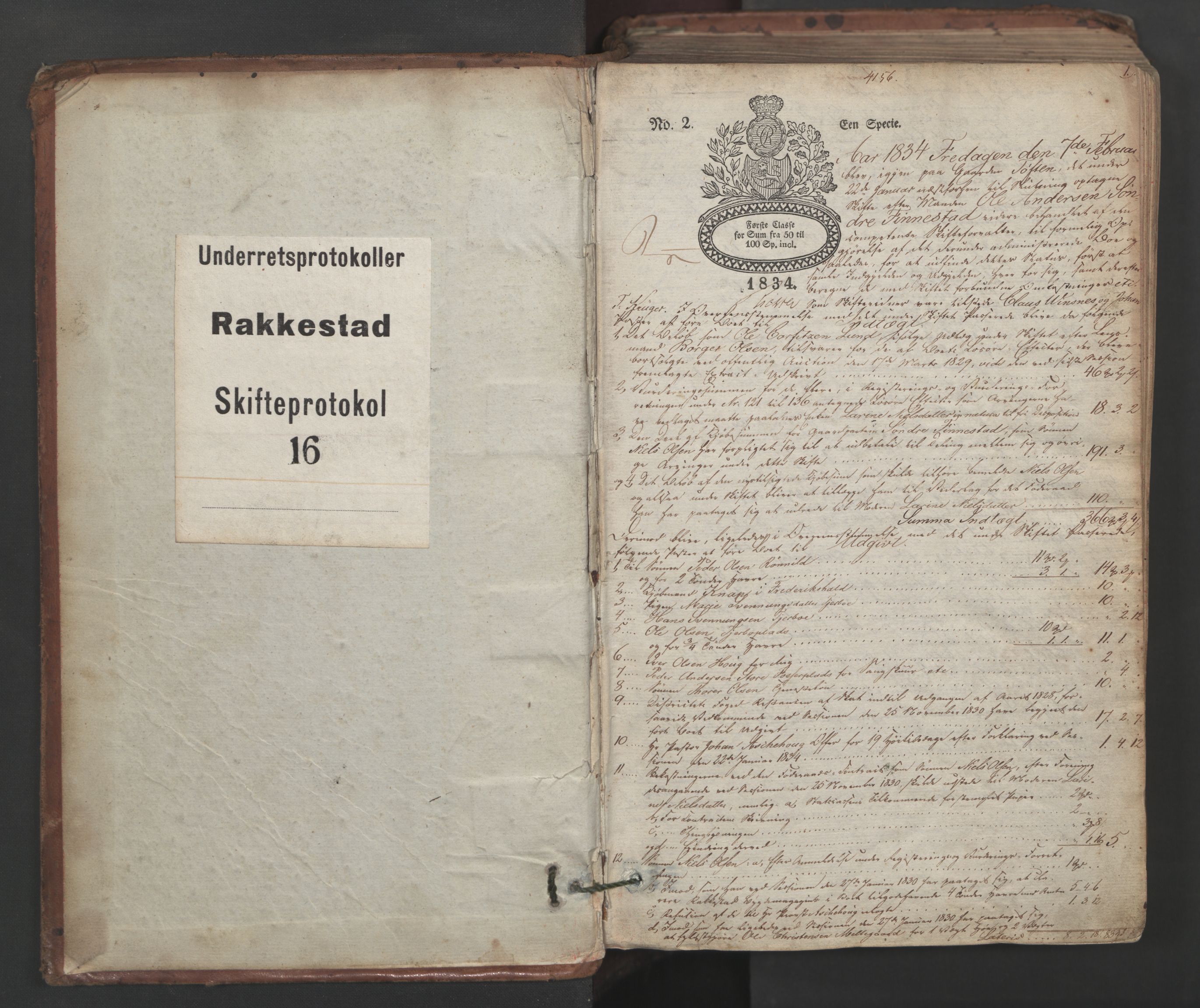 Rakkestad sorenskriveri, AV/SAO-A-10686/H/He/L0001: Skifteutlodningsprotokoller, 1834-1843, s. 0b-1a