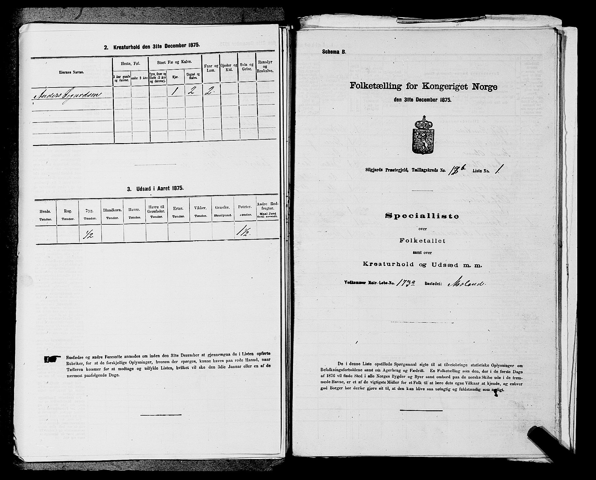 SAKO, Folketelling 1875 for 0828P Seljord prestegjeld, 1875, s. 1356