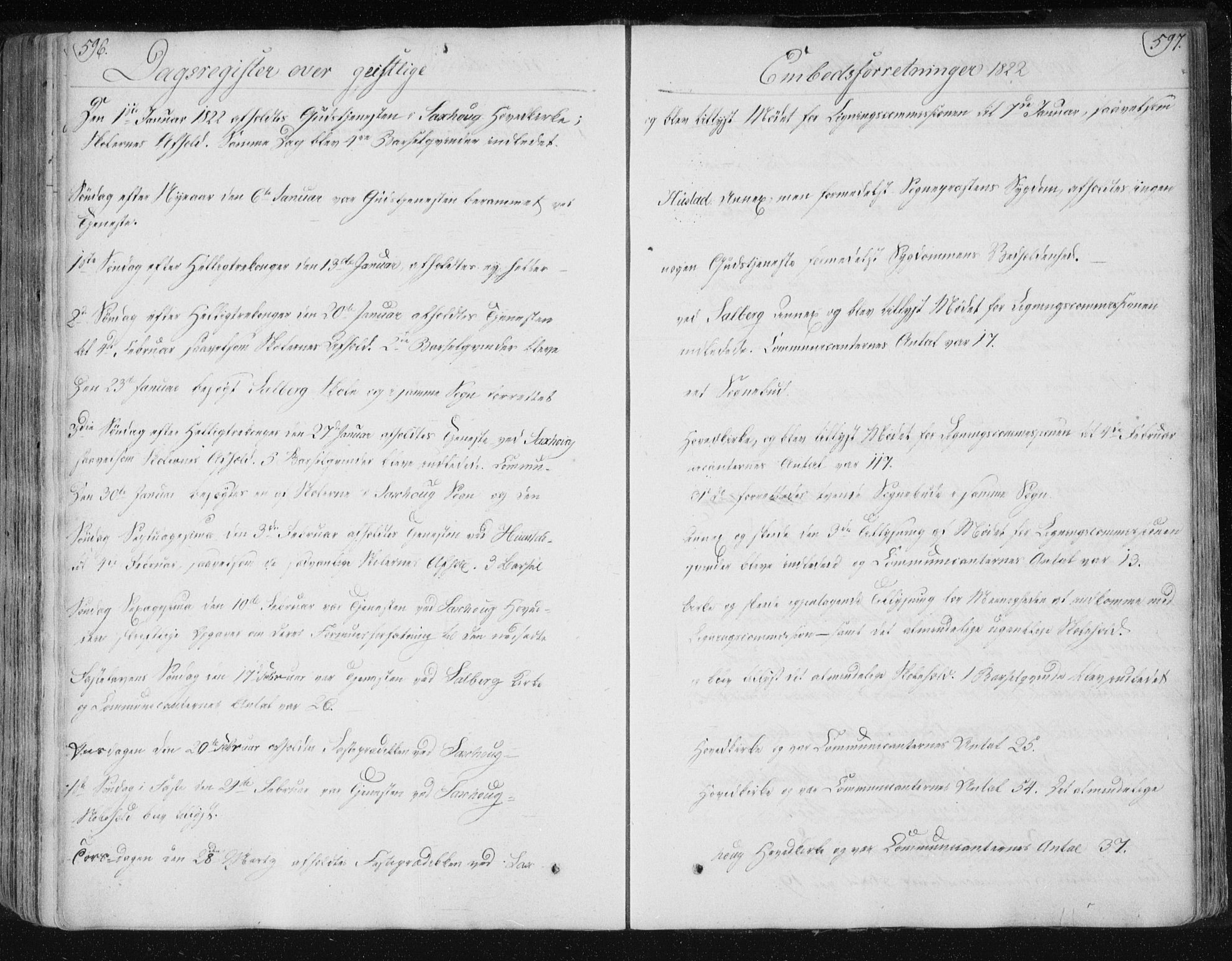 Ministerialprotokoller, klokkerbøker og fødselsregistre - Nord-Trøndelag, SAT/A-1458/730/L0276: Ministerialbok nr. 730A05, 1822-1830, s. 596-597