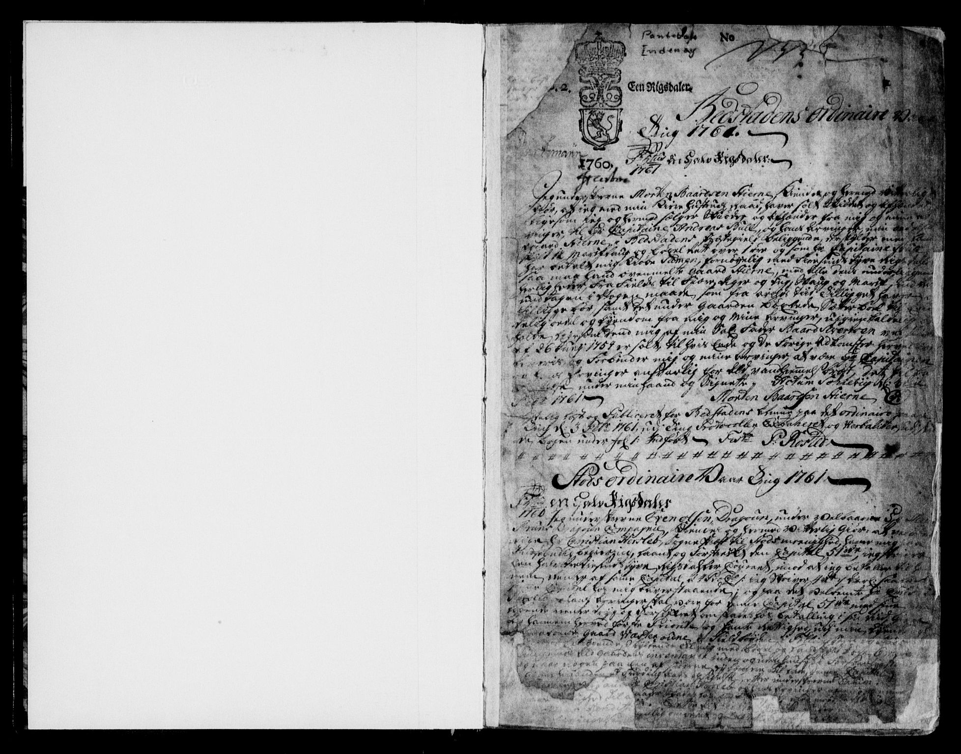 Inderøy sorenskriveri, SAT/A-4147/1/2/2C/L0003: Pantebok nr. 2, 1761-1773, s. 1