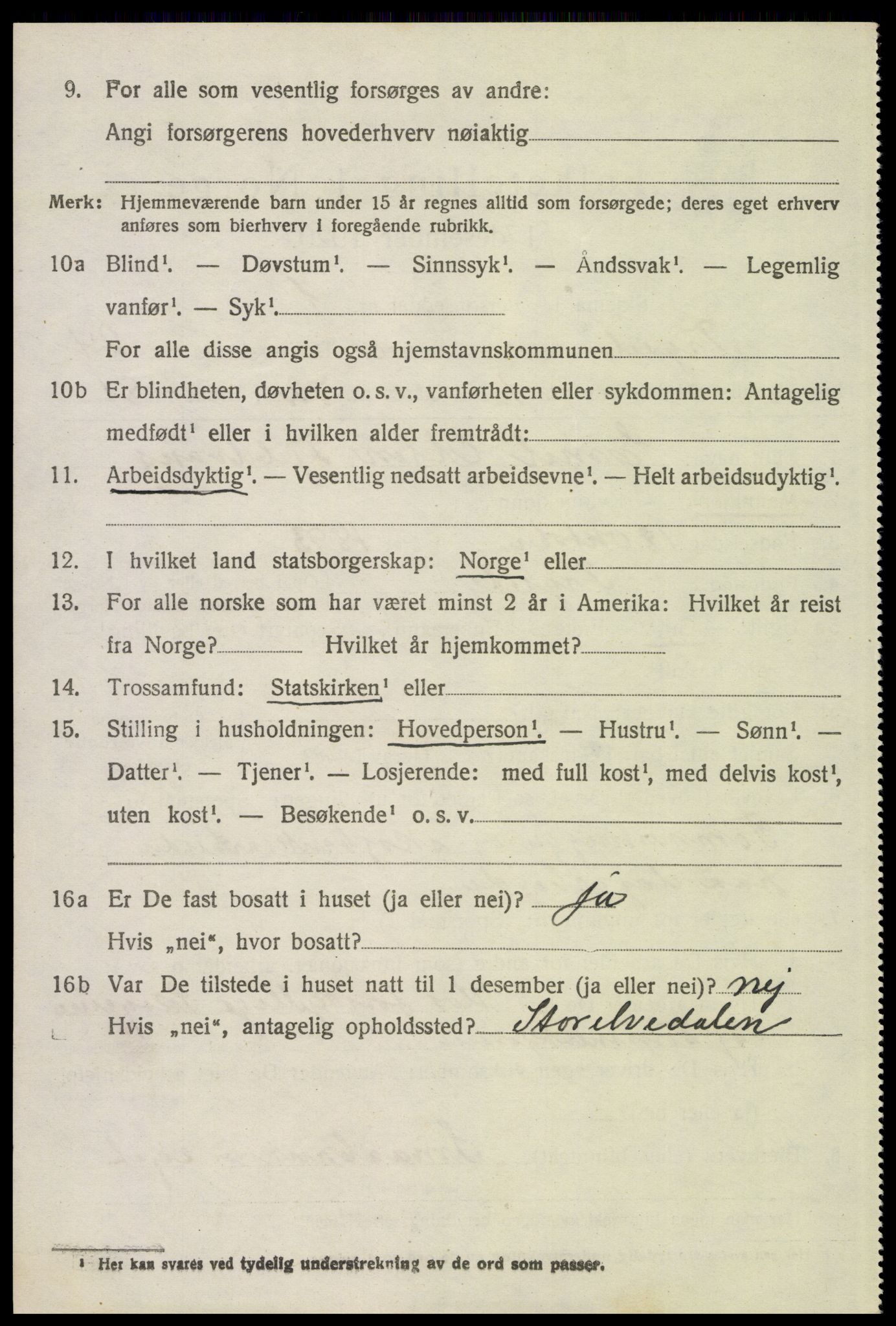 SAH, Folketelling 1920 for 0428 Trysil herred, 1920, s. 15226