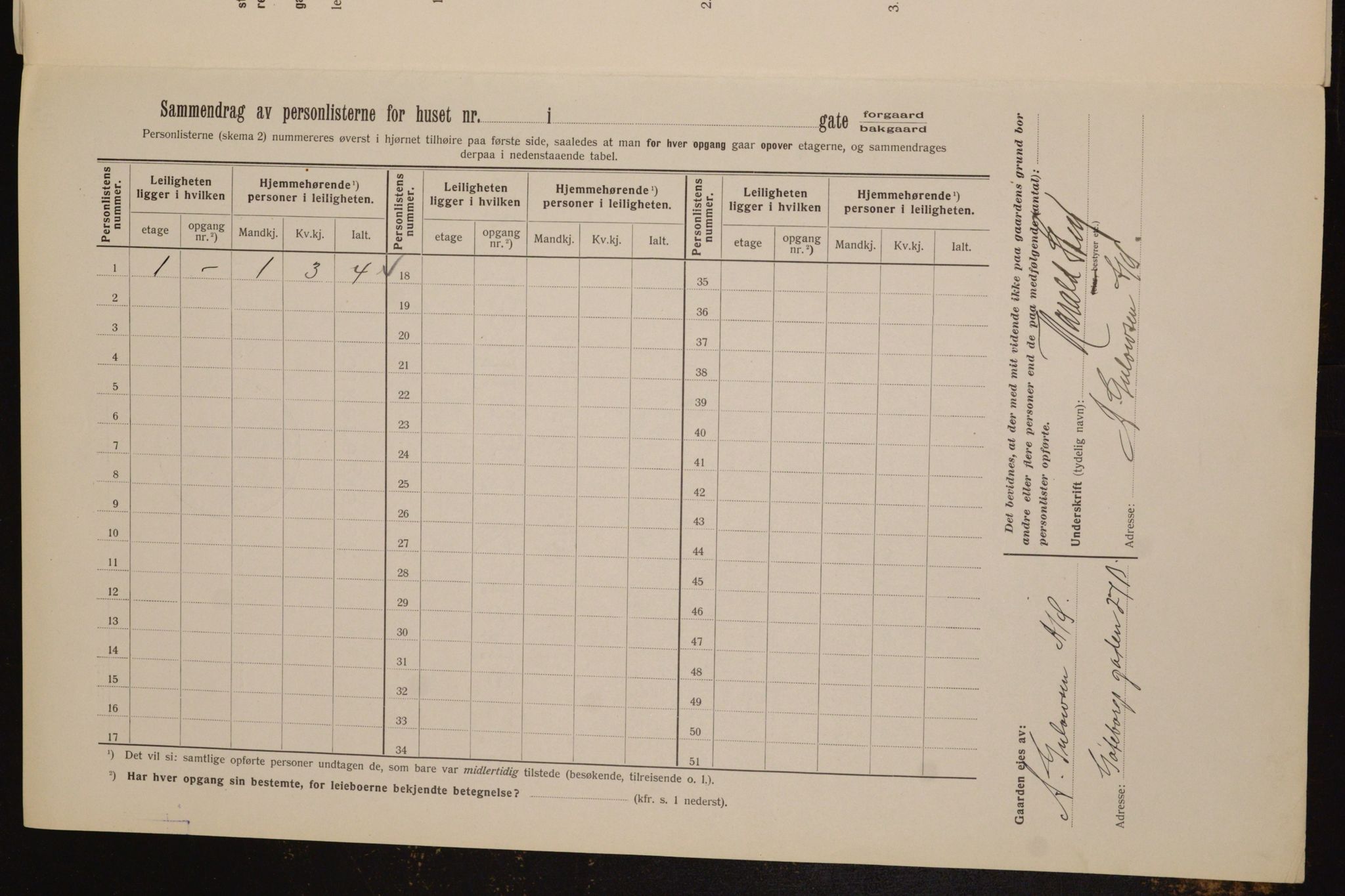 OBA, Kommunal folketelling 1.2.1912 for Kristiania, 1912, s. 57842