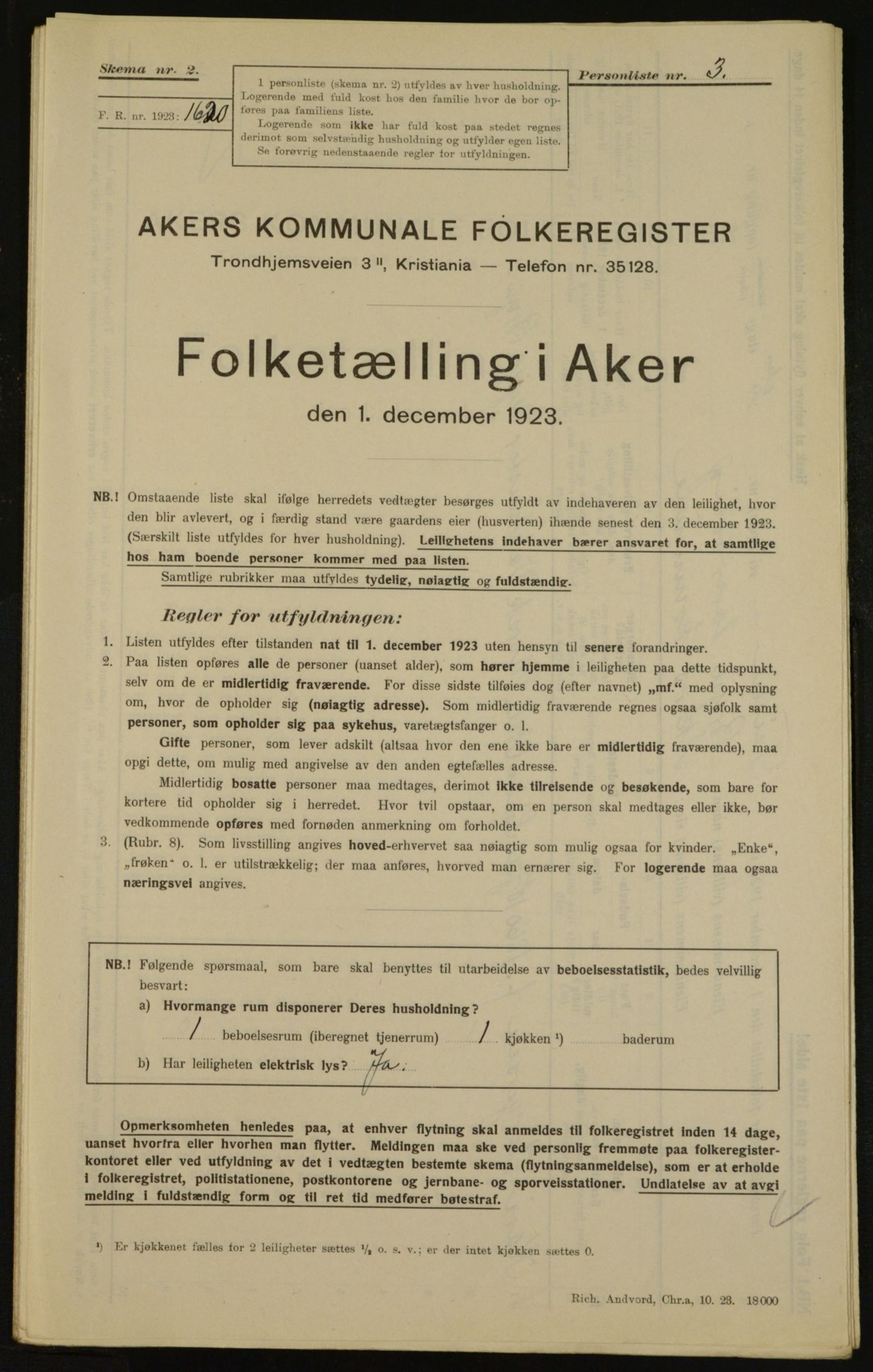 , Kommunal folketelling 1.12.1923 for Aker, 1923, s. 32748