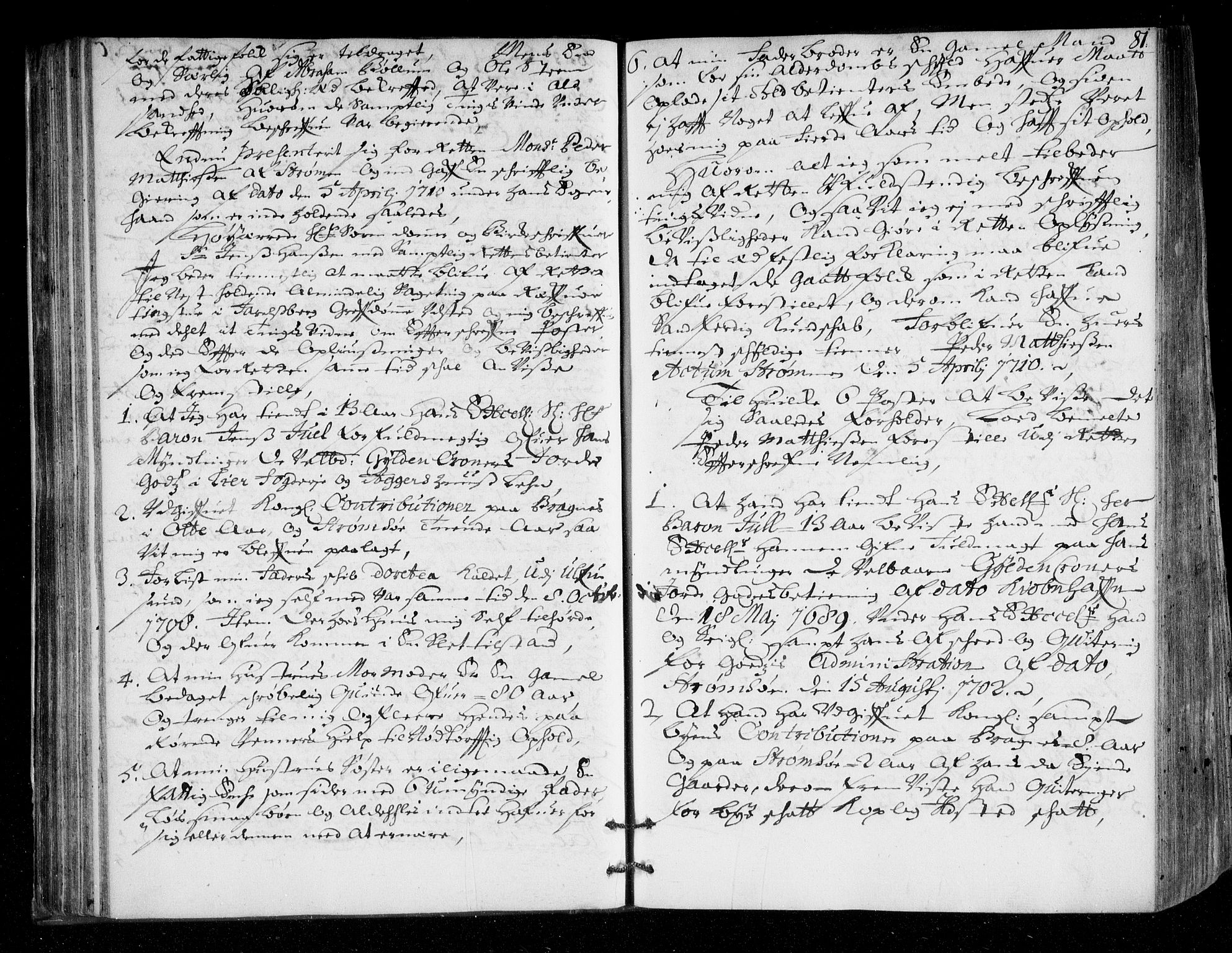 Nordre Jarlsberg sorenskriveri, AV/SAKO-A-80/F/Fa/Faa/L0013: Tingbok, 1708-1714, s. 81