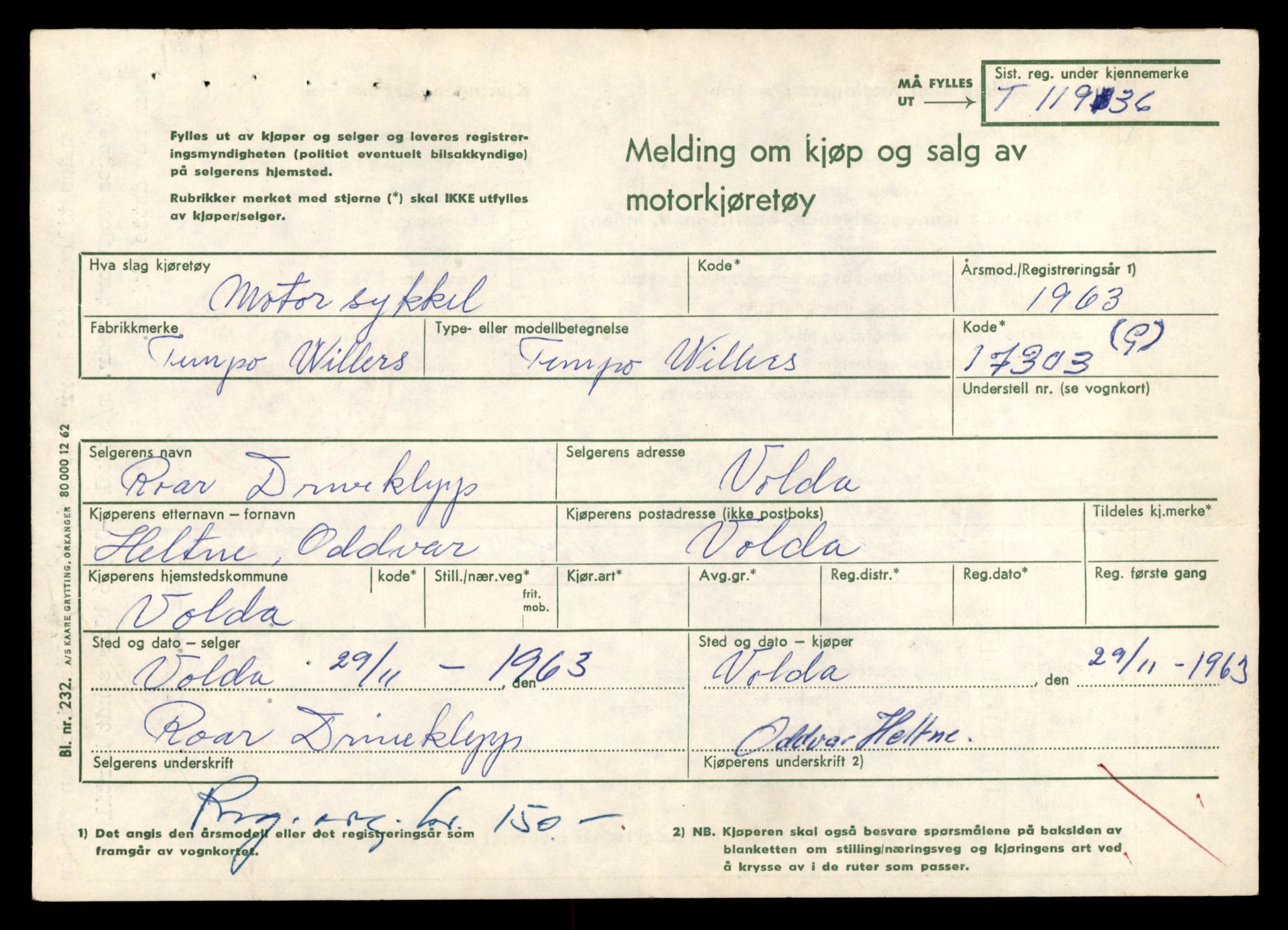 Møre og Romsdal vegkontor - Ålesund trafikkstasjon, AV/SAT-A-4099/F/Fe/L0031: Registreringskort for kjøretøy T 11800 - T 11996, 1927-1998, s. 2355