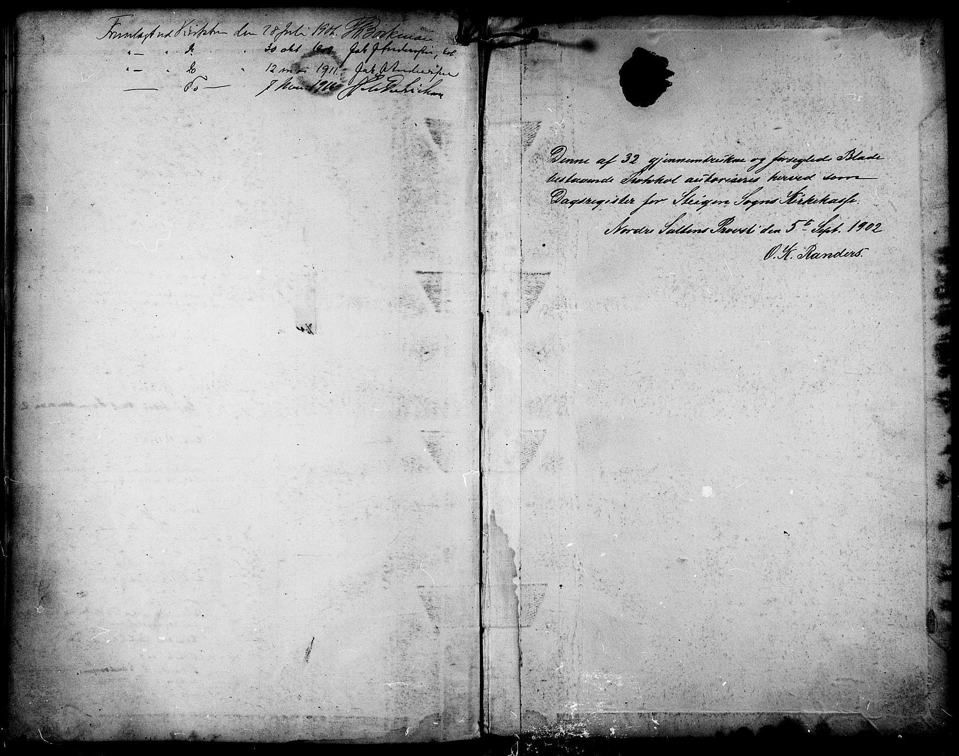 Ministerialprotokoller, klokkerbøker og fødselsregistre - Nordland, AV/SAT-A-1459/857/L0823: Dagsregister nr. 857A03, 1903-1914