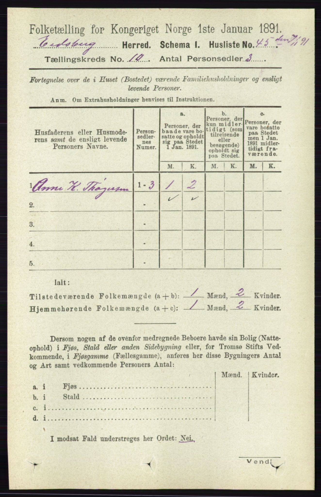 RA, Folketelling 1891 for 0125 Eidsberg herred, 1891, s. 5581