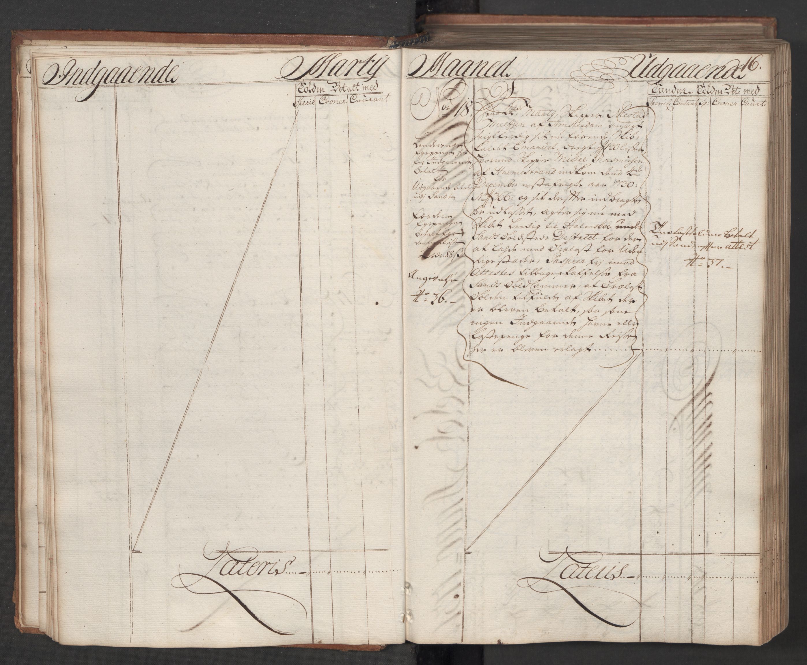 Generaltollkammeret, tollregnskaper, AV/RA-EA-5490/R08/L0009/0001: Tollregnskaper Drammen / Hovedtollbok, 1731, s. 15b-16a