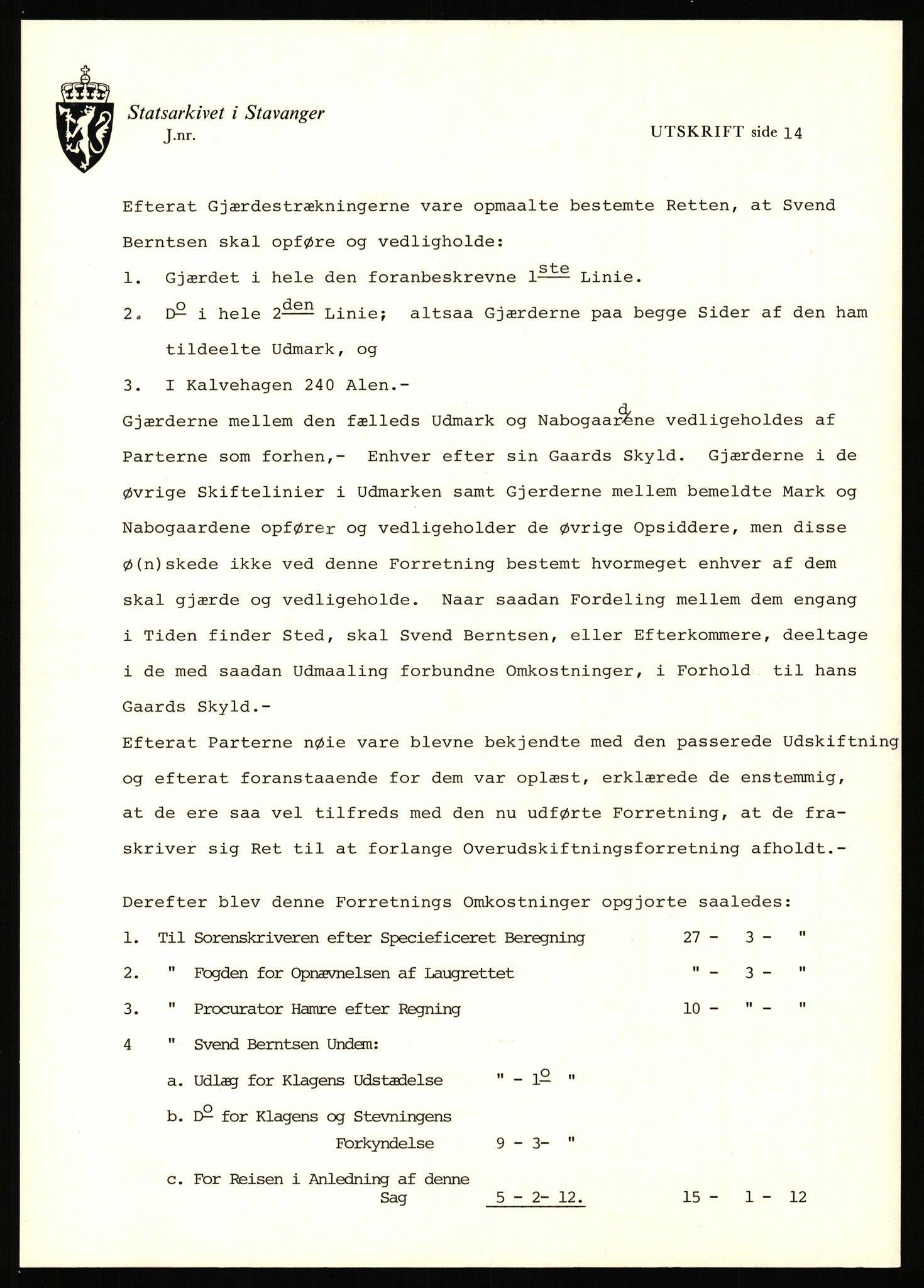 Statsarkivet i Stavanger, AV/SAST-A-101971/03/Y/Yj/L0090: Avskrifter sortert etter gårdsnavn: Tøtland - Underberge, 1750-1930, s. 627