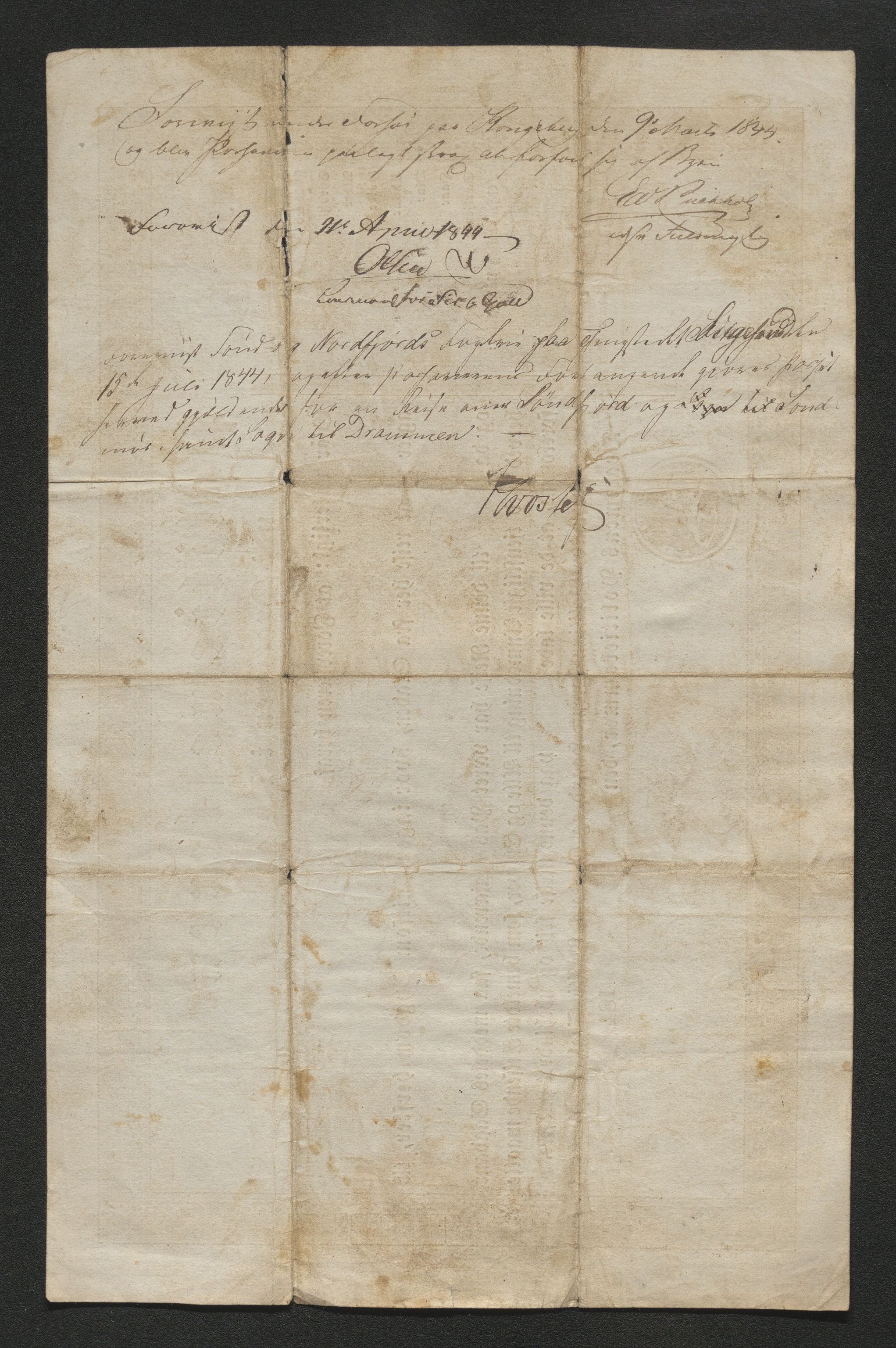 Drammen politikammer, SAKO/A-623/I/Ia/Iab/L0007: Innleverte pass, 1843-1844, s. 572