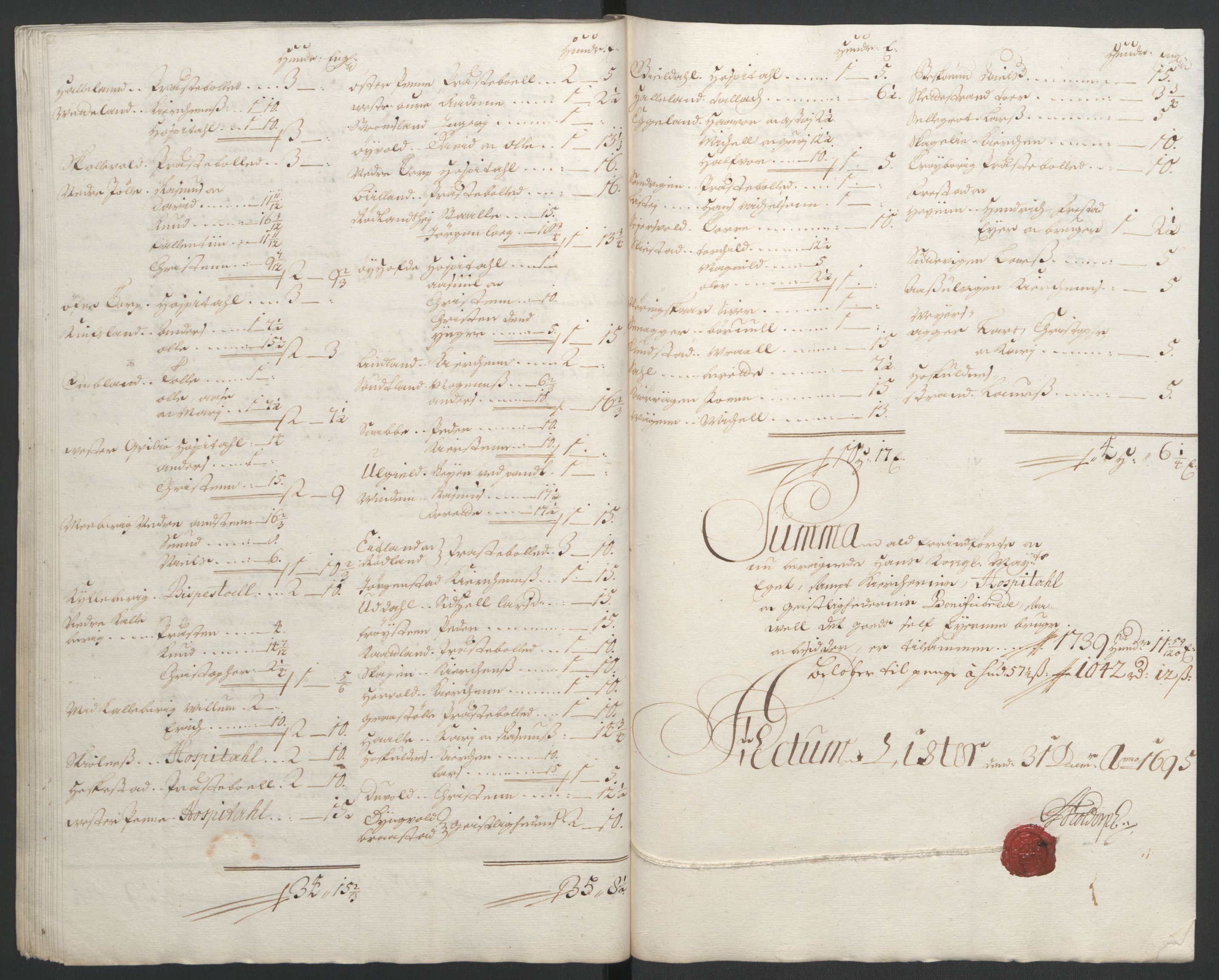 Rentekammeret inntil 1814, Reviderte regnskaper, Fogderegnskap, AV/RA-EA-4092/R43/L2545: Fogderegnskap Lista og Mandal, 1694-1695, s. 295