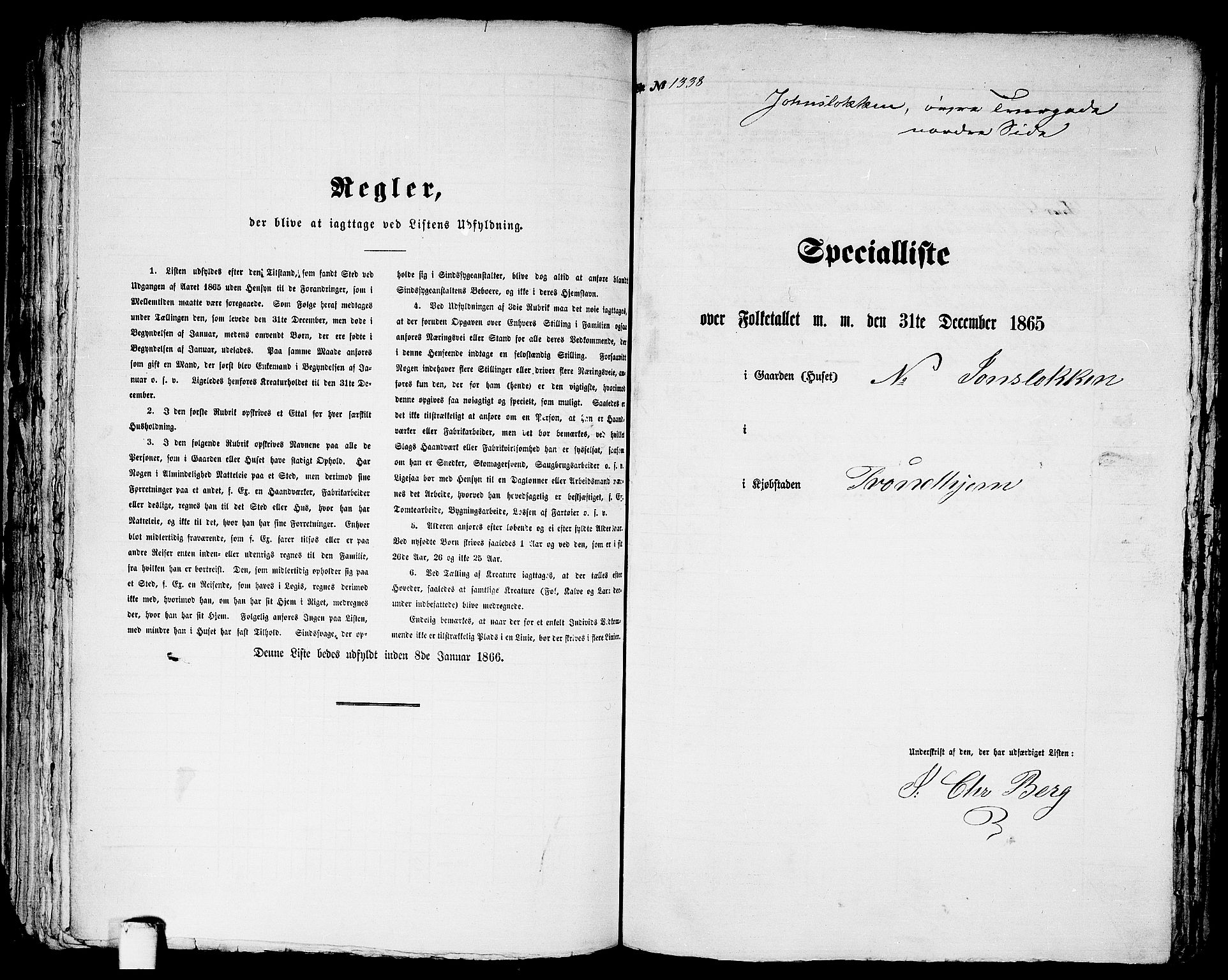 RA, Folketelling 1865 for 1601 Trondheim kjøpstad, 1865, s. 2775