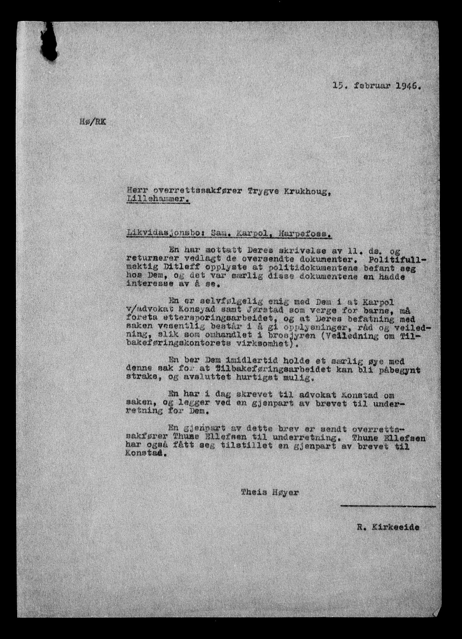 Justisdepartementet, Tilbakeføringskontoret for inndratte formuer, AV/RA-S-1564/H/Hc/Hcc/L0949: --, 1945-1947, s. 469