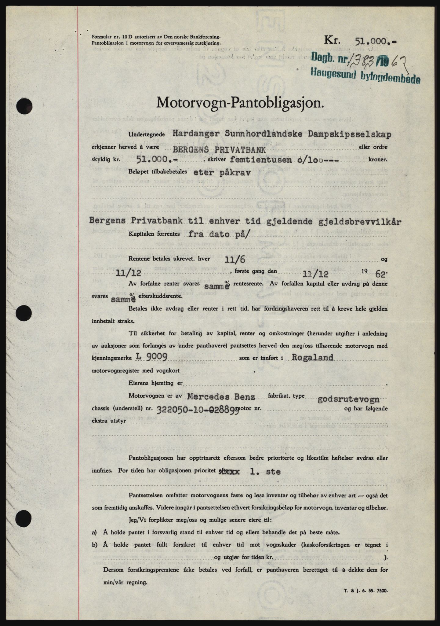 Haugesund tingrett, SAST/A-101415/01/II/IIC/L0049: Pantebok nr. B 49, 1962-1962, Dagboknr: 1383/1962