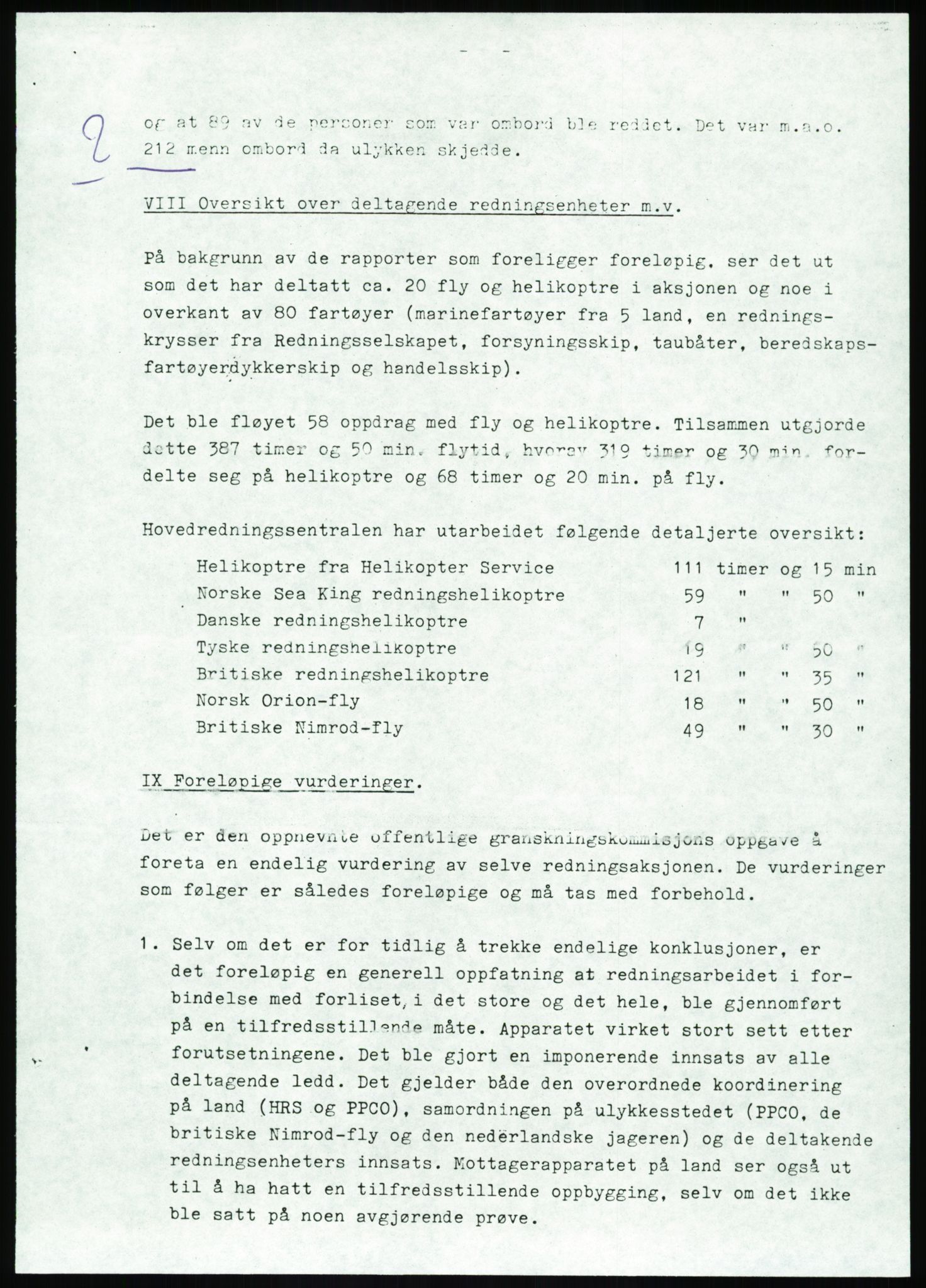 Justisdepartementet, Granskningskommisjonen ved Alexander Kielland-ulykken 27.3.1980, AV/RA-S-1165/D/L0017: P Hjelpefartøy (Doku.liste + P1-P6 av 6)/Q Hovedredningssentralen (Q0-Q27 av 27), 1980-1981, s. 354