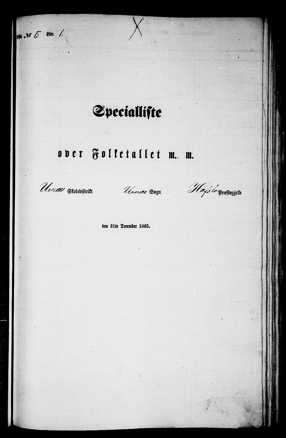 RA, Folketelling 1865 for 1425P Hafslo prestegjeld, 1865, s. 81