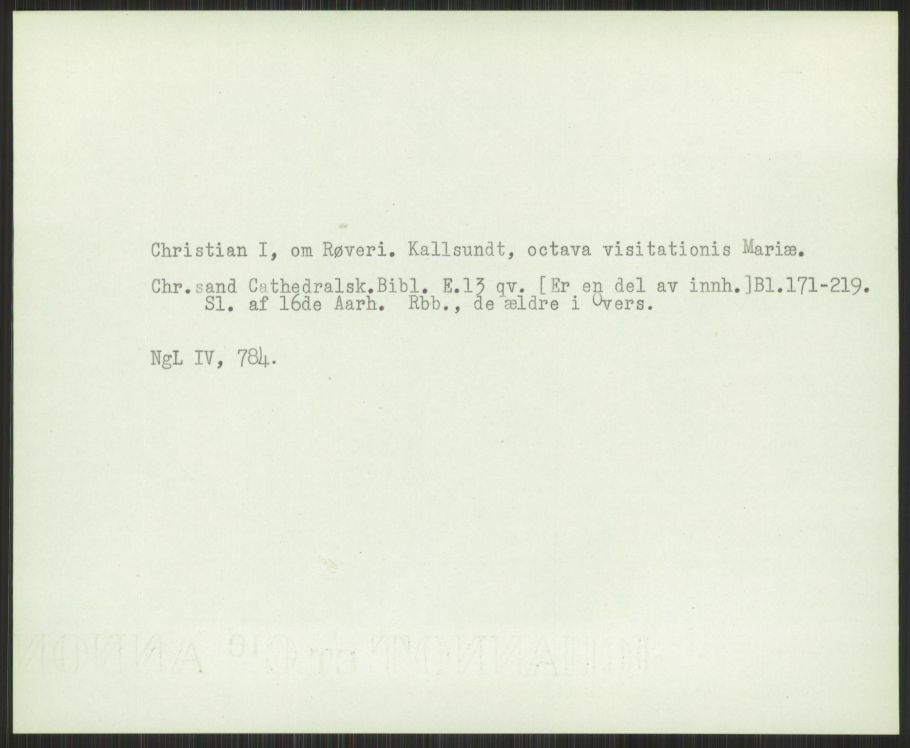 Norsk Historisk Kjeldeskrift-Institutt (NHKI), AV/RA-S-6117/G/Gc/L0030: Tematisk register til Gustav Storms håndskriftbeskrivelser i NgL bd. IV, 1381-1480, s. 636