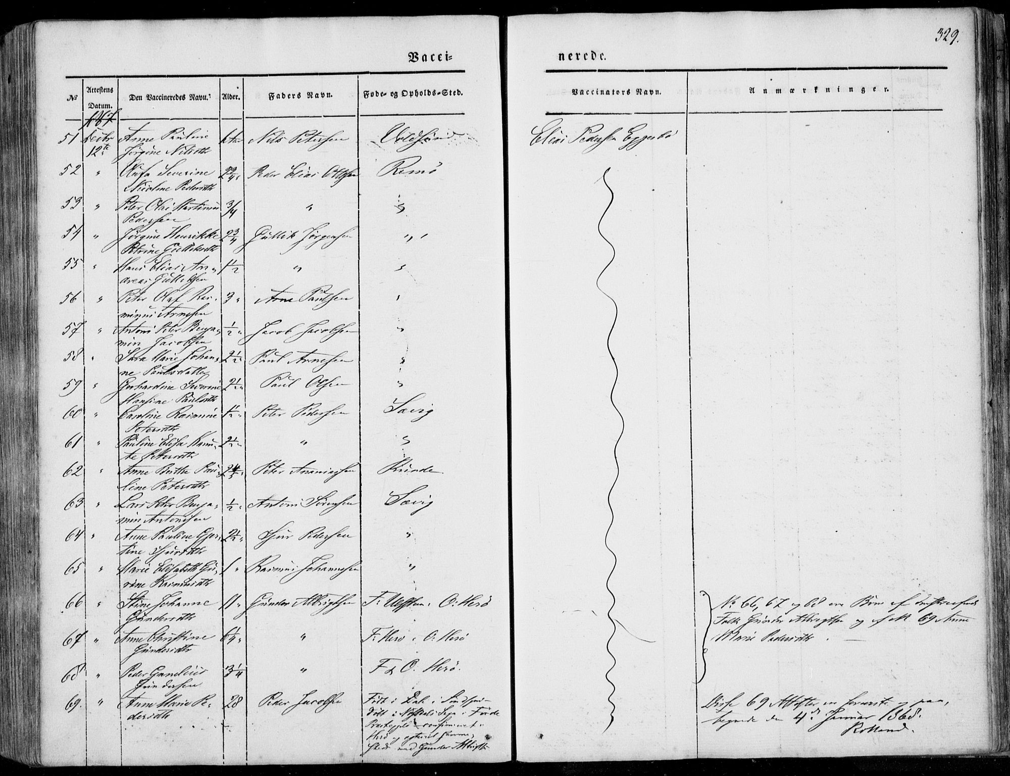 Ministerialprotokoller, klokkerbøker og fødselsregistre - Møre og Romsdal, AV/SAT-A-1454/507/L0070: Ministerialbok nr. 507A05, 1842-1873, s. 329