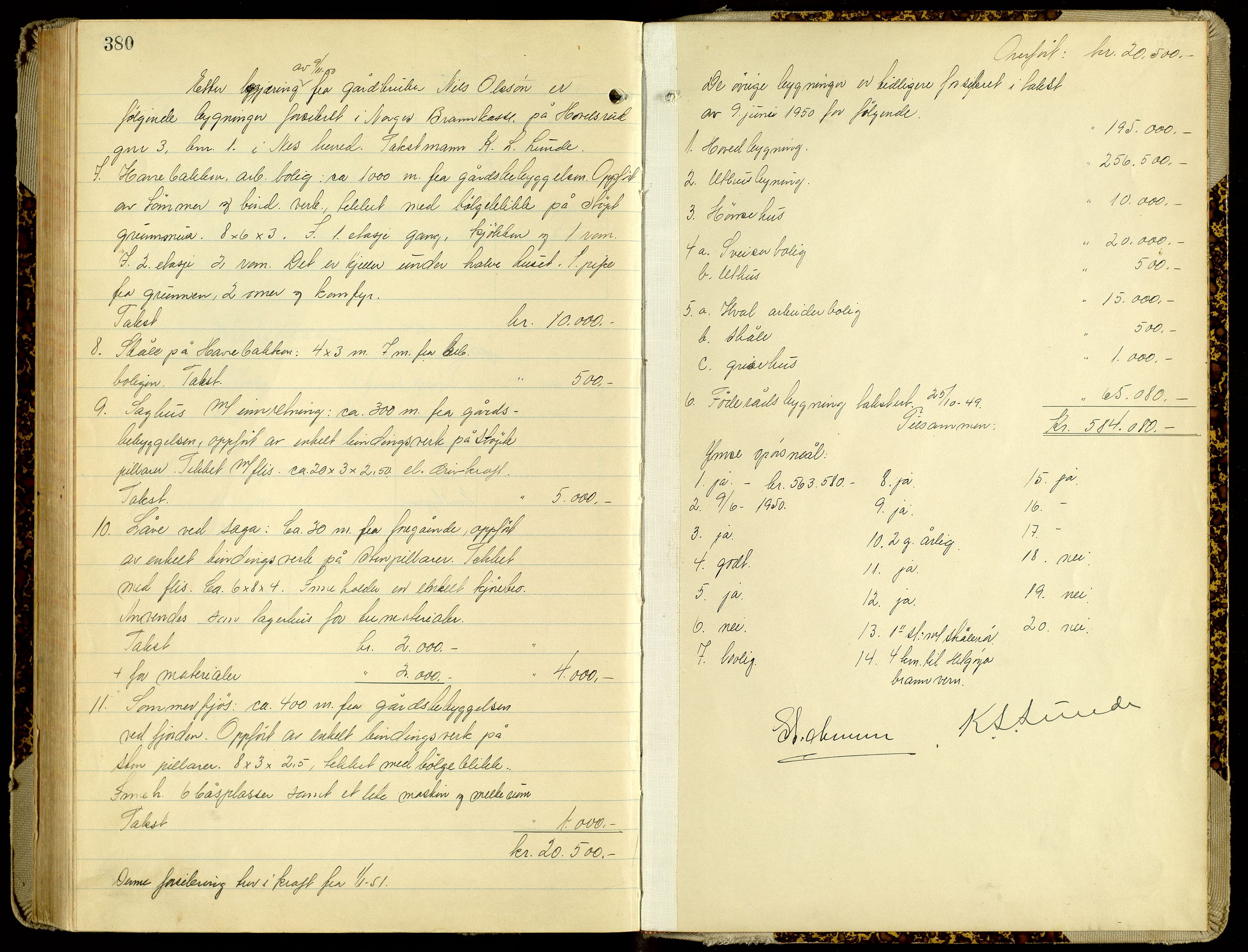 Norges Brannkasse, Nes, Hedmark, AV/SAH-NBRANN-002/F/L0002: Branntakstprotokoll, 1942-1950, s. 380