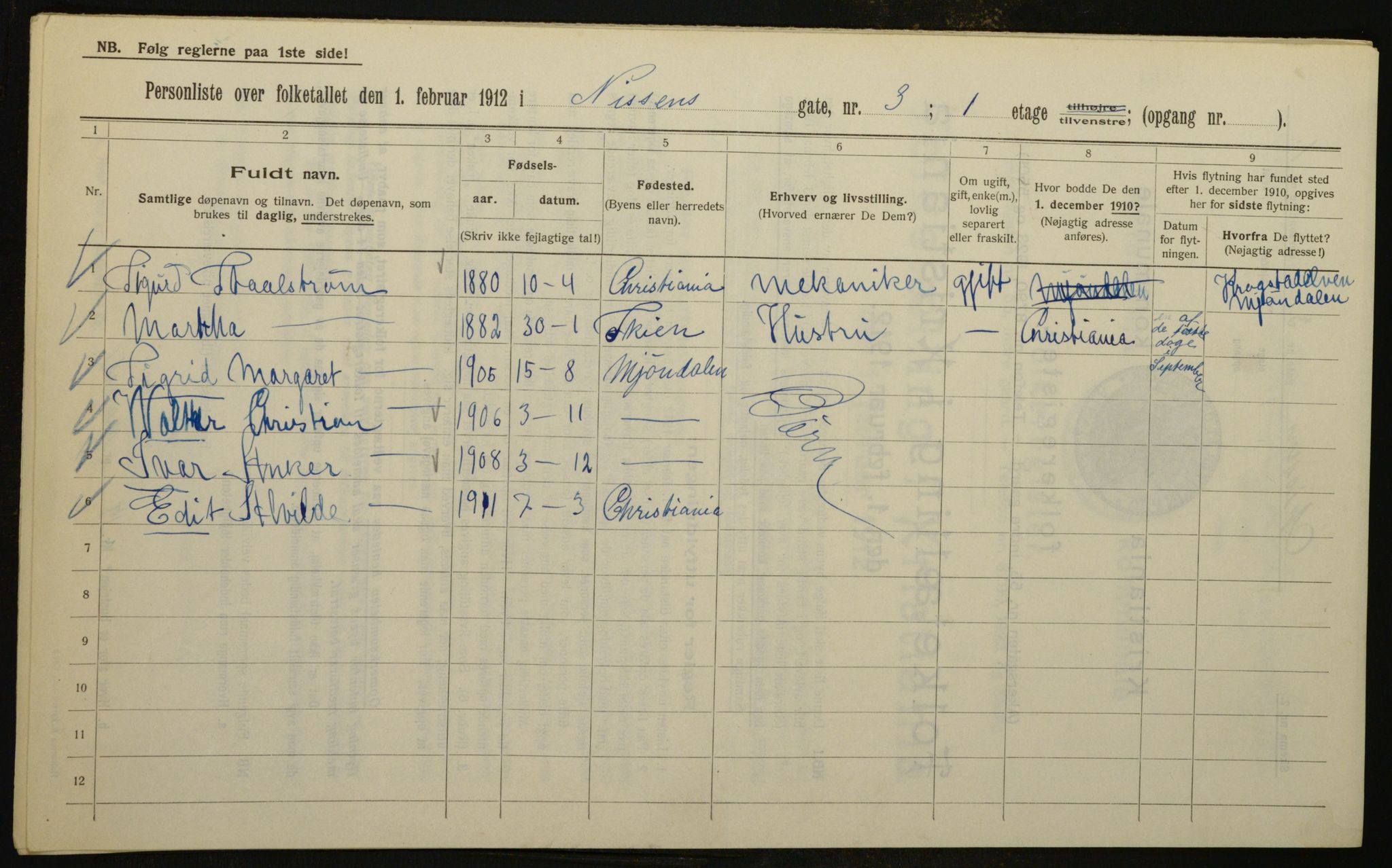 OBA, Kommunal folketelling 1.2.1912 for Kristiania, 1912, s. 71740