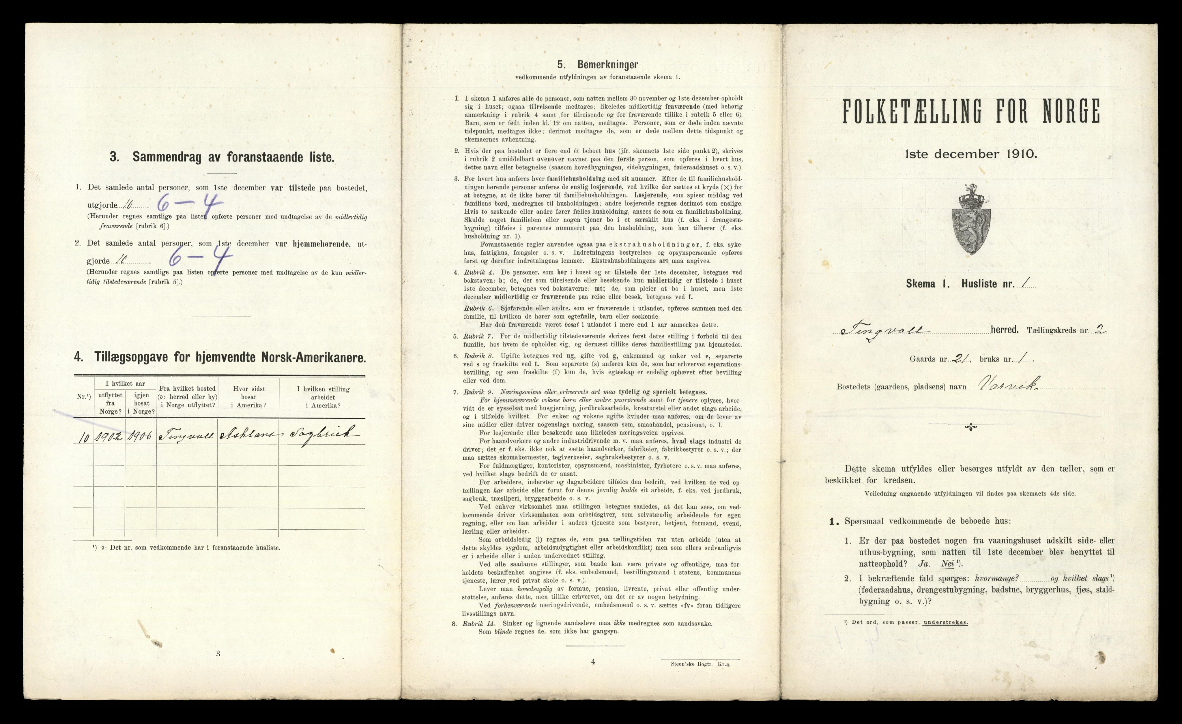 RA, Folketelling 1910 for 1560 Tingvoll herred, 1910, s. 115