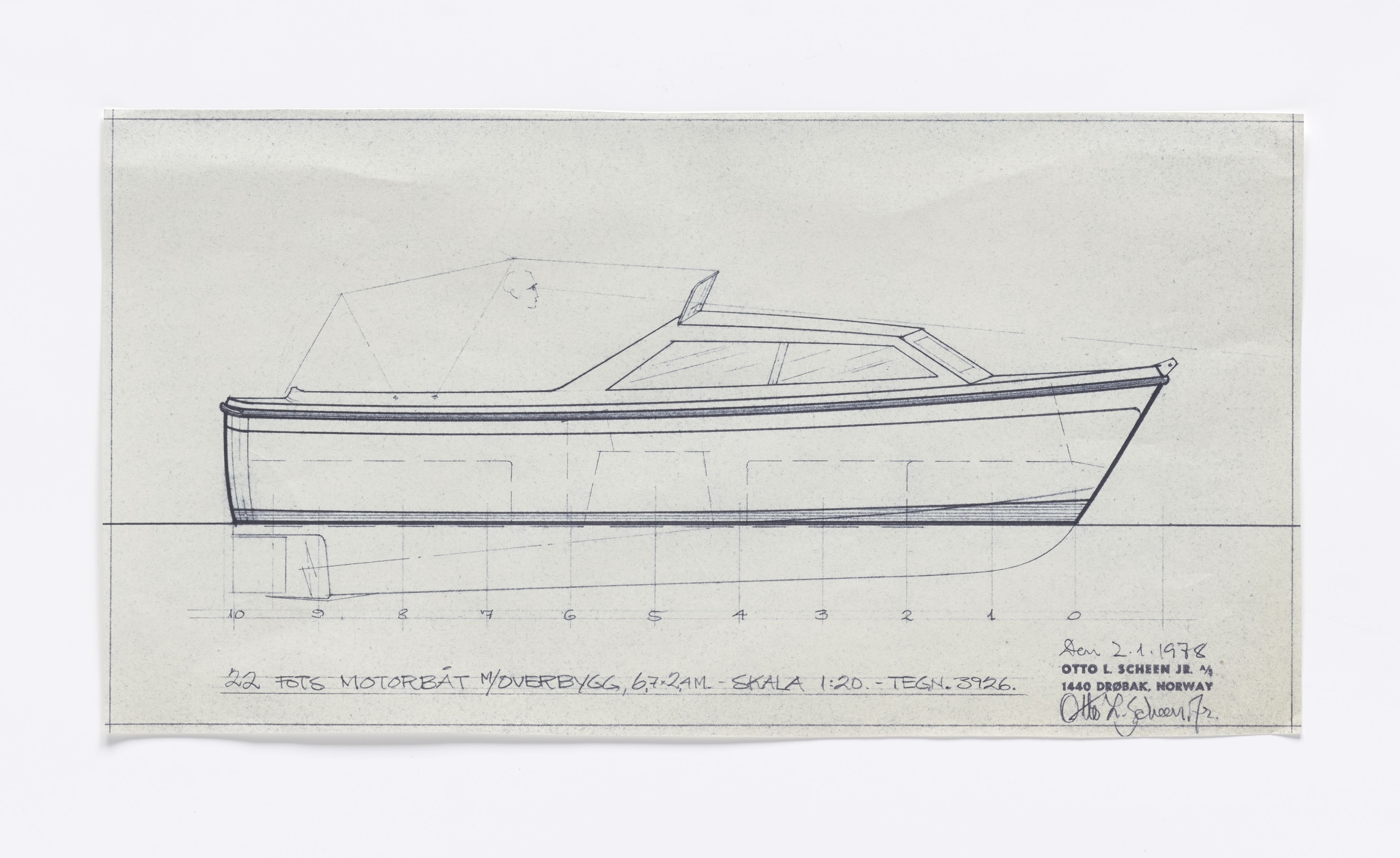 Furuholmen & Scheen, AFM/OM-1003/T/Ta/L0004/0003: Motorbåt / Scheen, 1977-1997