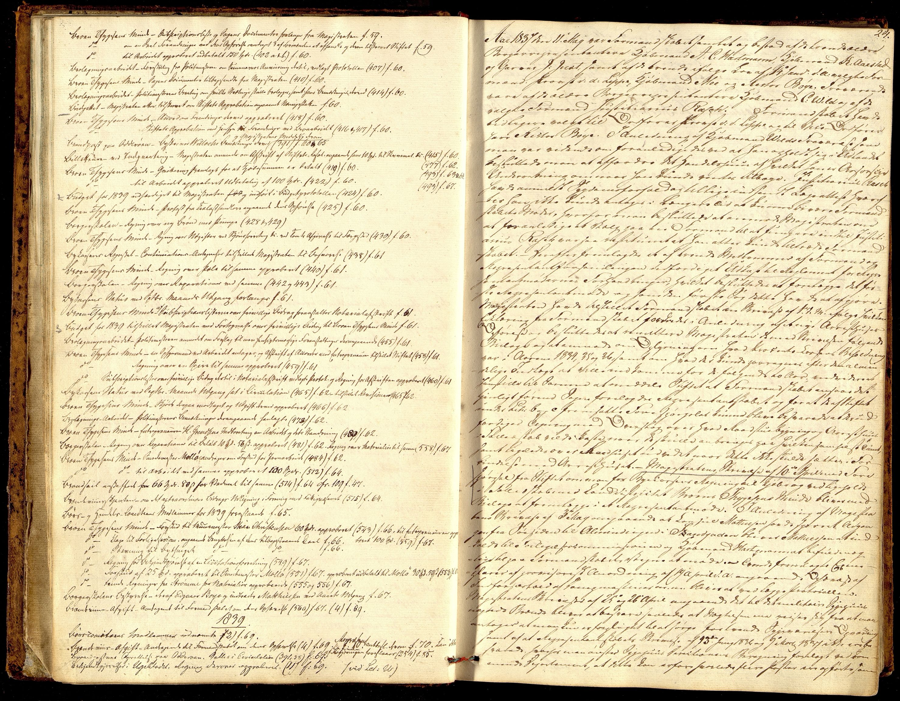 Kristiansand By - Formannskapet, ARKSOR/1001KG120/A/Aa/L0001: Møtebok (d), 1837-1842