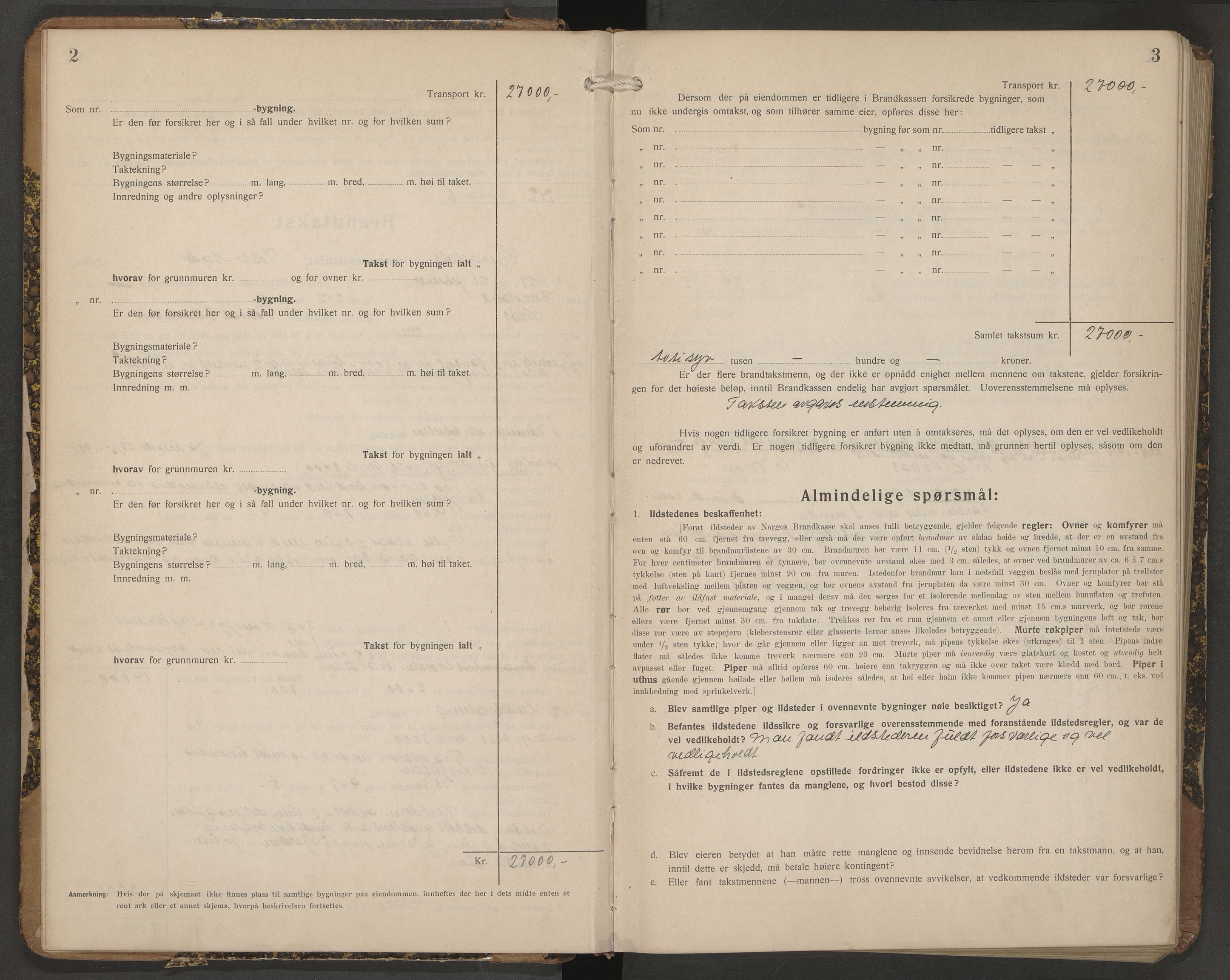 Norges Brannkasse Lyngdal, AV/SAK-2241-0036/F/Fa/L0003: Branntakstprotokoll nr. 3, 1927-1931