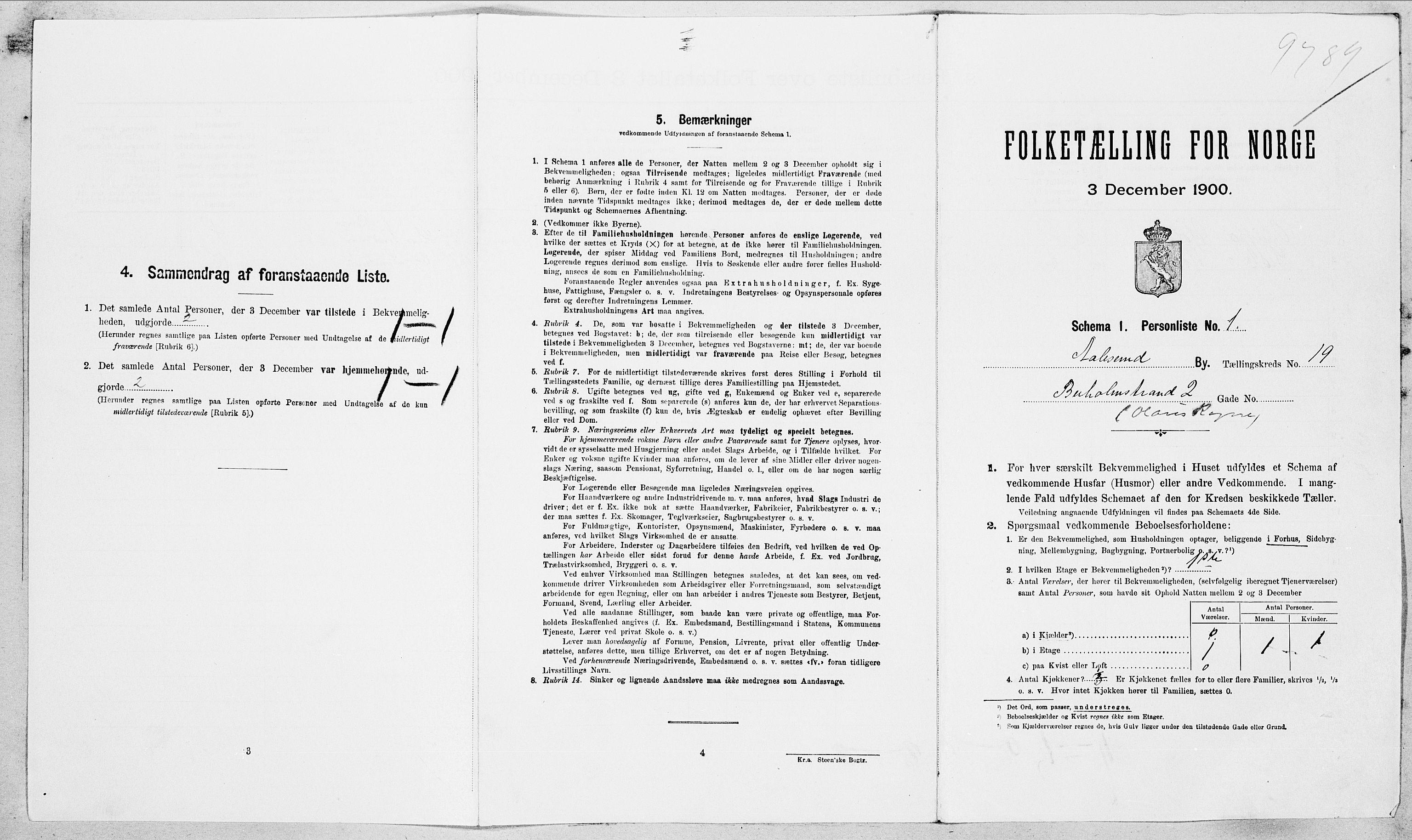 SAT, Folketelling 1900 for 1501 Ålesund kjøpstad, 1900, s. 4760