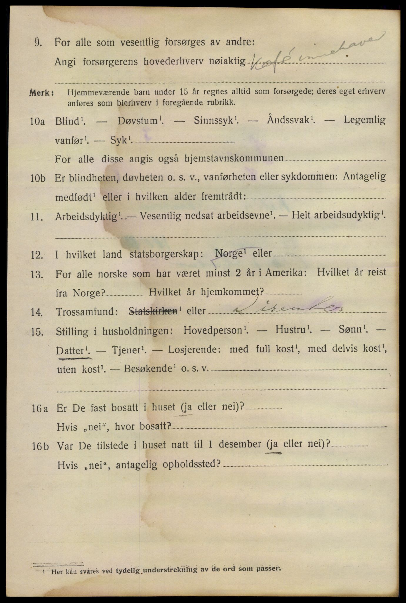 SAO, Folketelling 1920 for 0201 Son ladested, 1920, s. 1261