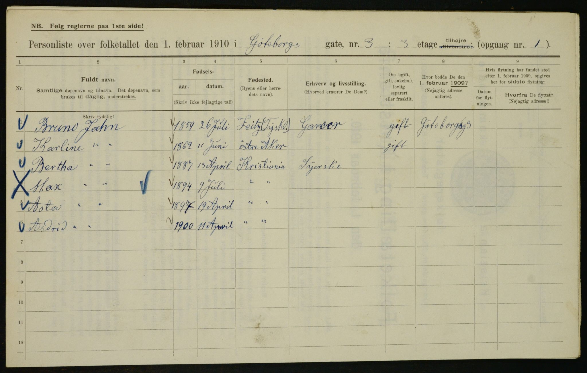 OBA, Kommunal folketelling 1.2.1910 for Kristiania, 1910, s. 31352