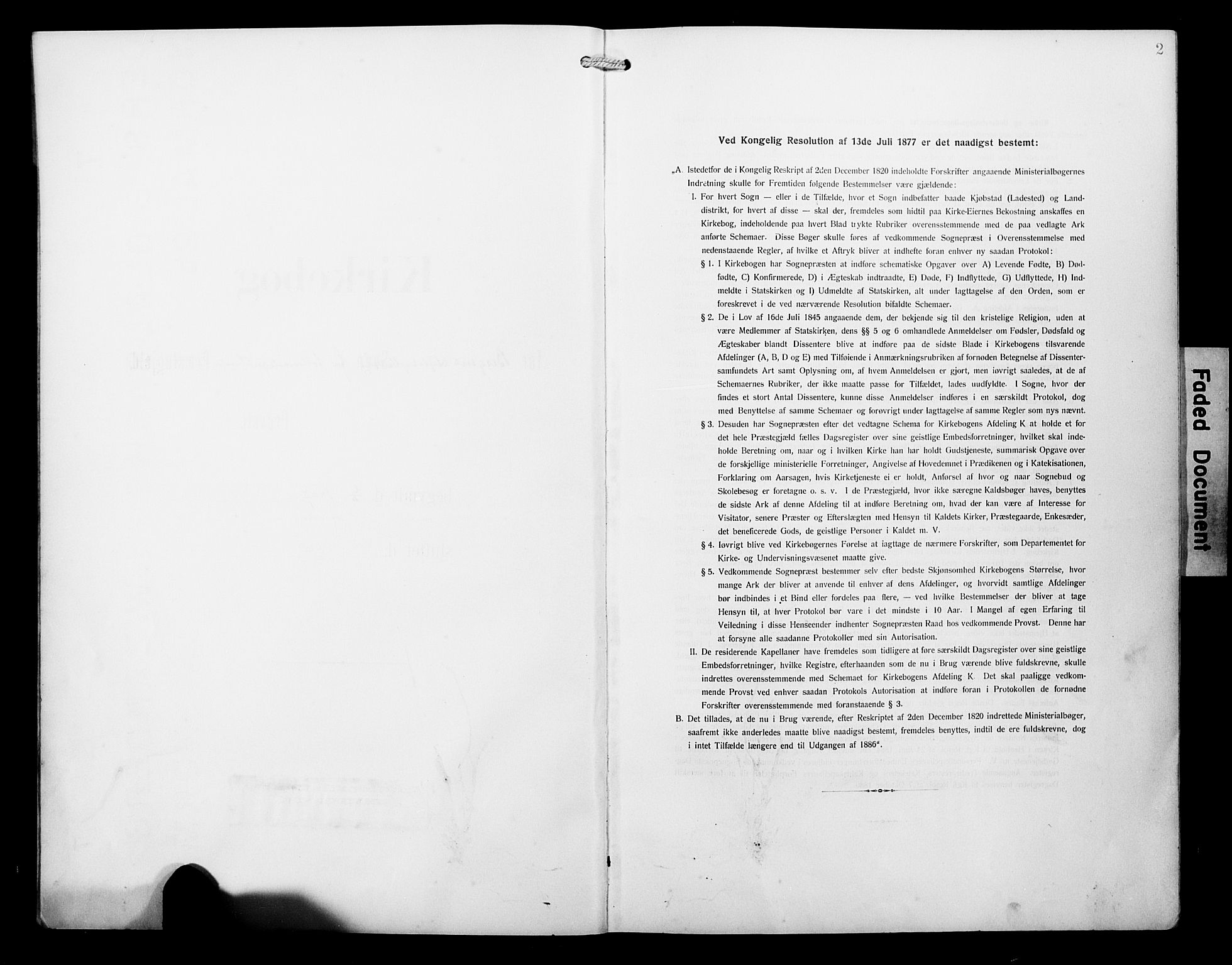 Arkivreferanse mangler*, SAB/-: Ministerialbok nr. A 1, 1907-1928, s. 2
