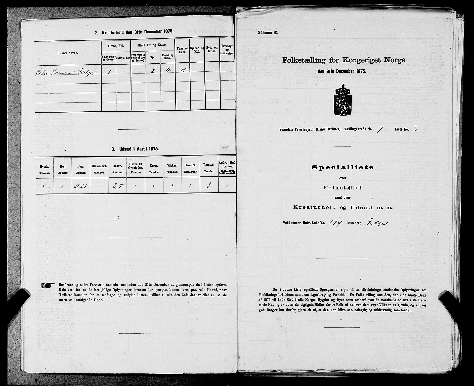 SAST, Folketelling 1875 for 1111L Sokndal prestegjeld, Sokndal landsokn, 1875, s. 568