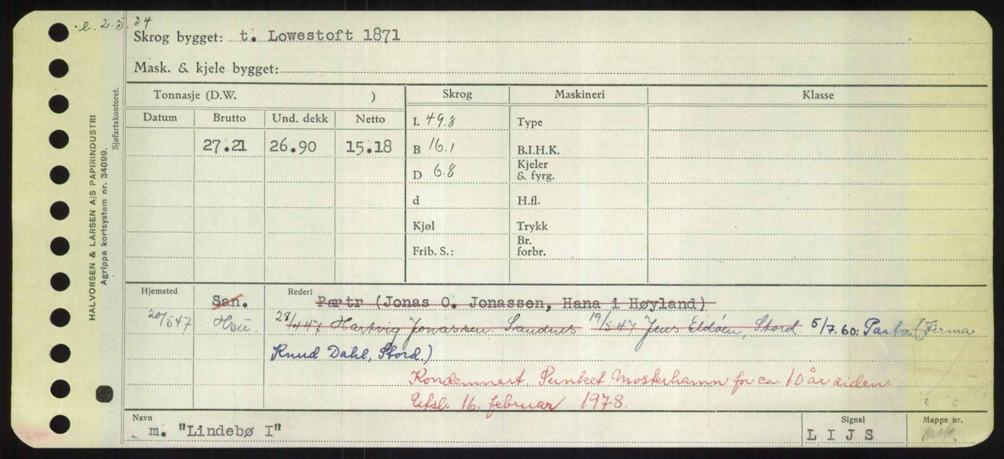 Sjøfartsdirektoratet med forløpere, Skipsmålingen, RA/S-1627/H/Hd/L0023: Fartøy, Lia-Løv, s. 129