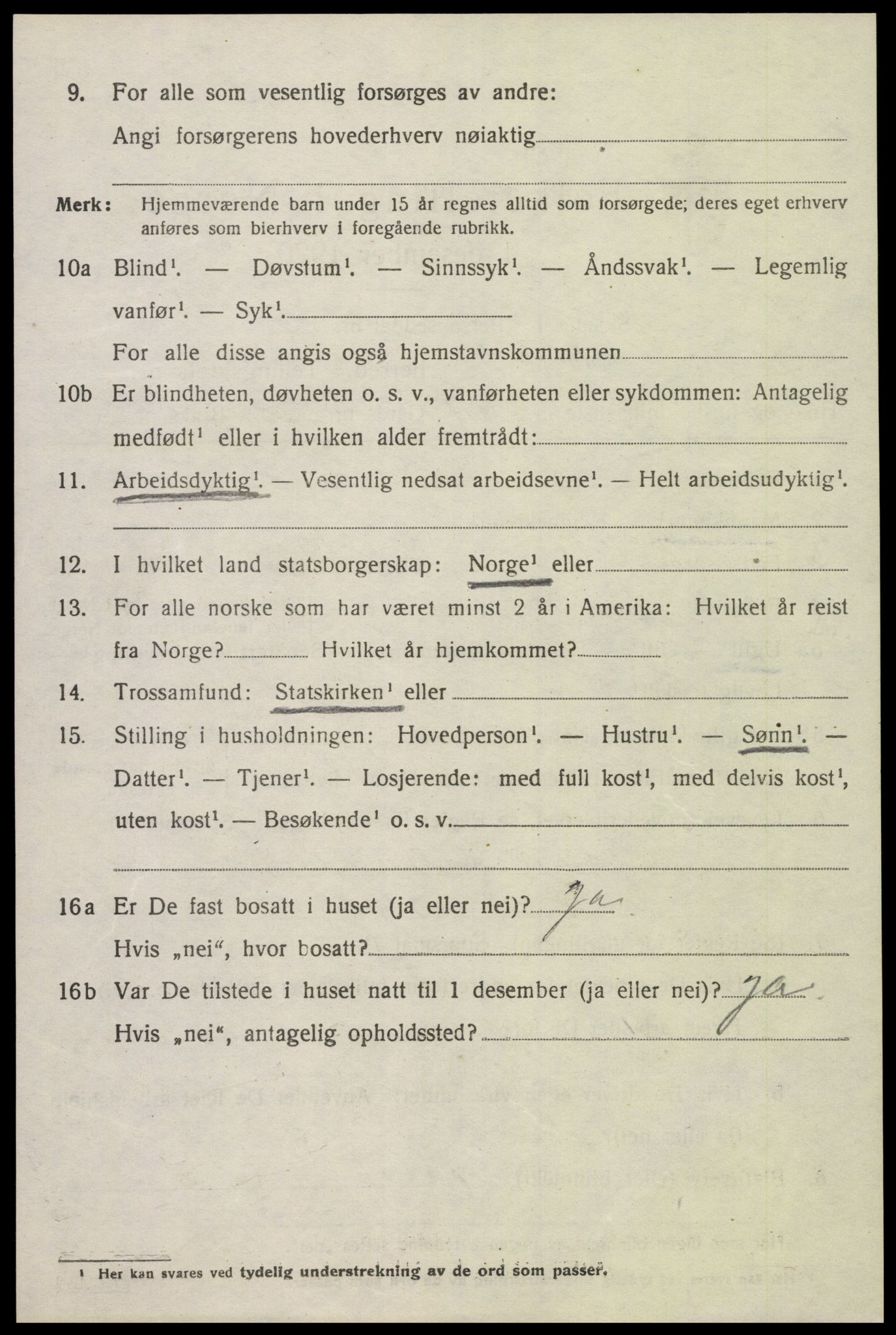 SAK, Folketelling 1920 for 1028 Vigmostad herred, 1920, s. 1222