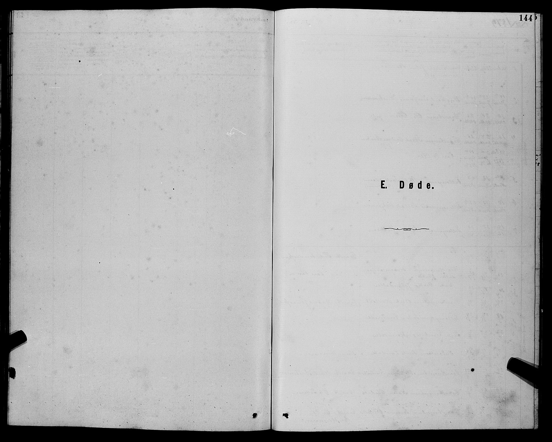 Bakke sokneprestkontor, SAK/1111-0002/F/Fb/Fba/L0002: Klokkerbok nr. B 2, 1879-1893, s. 144