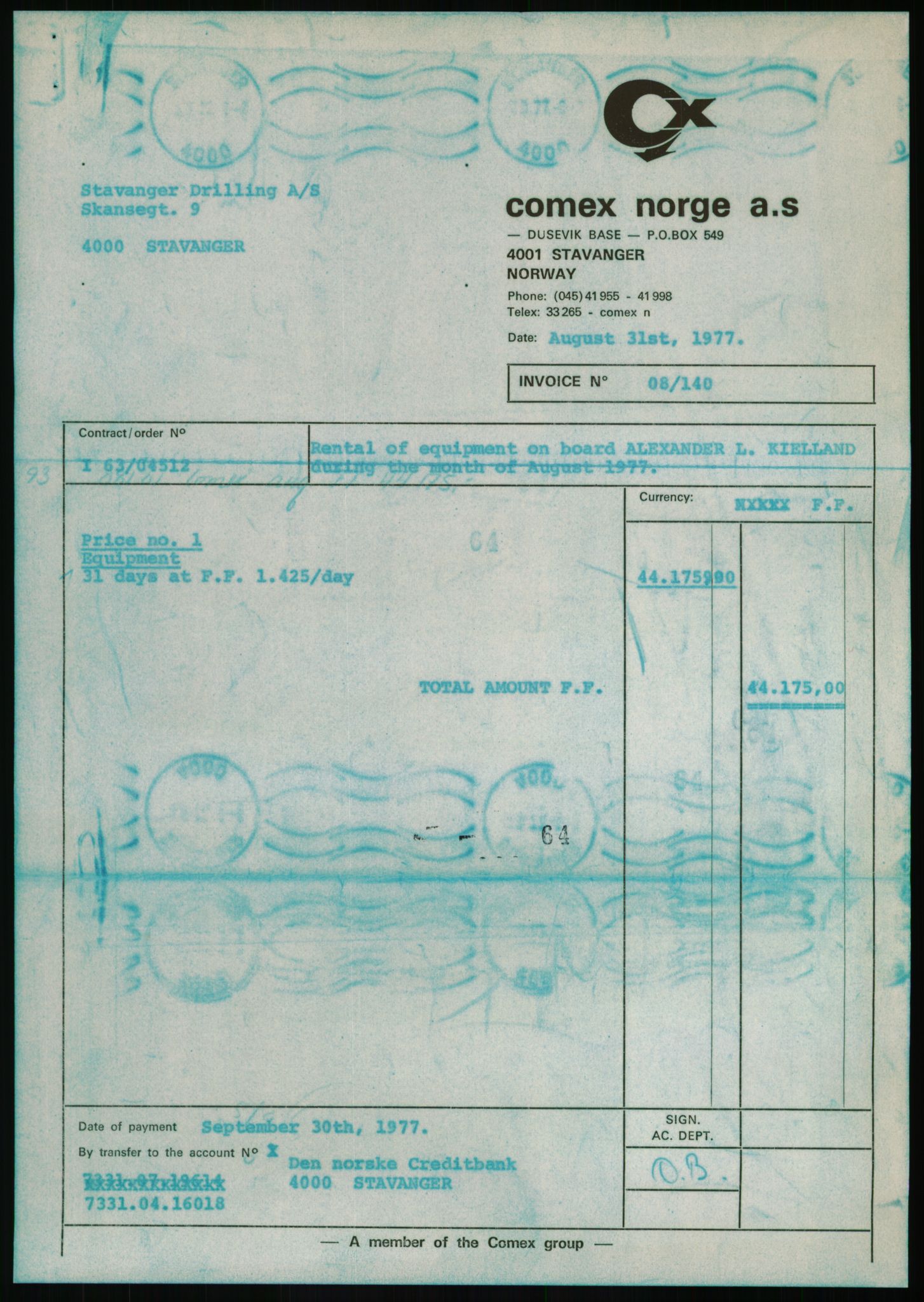 Pa 1503 - Stavanger Drilling AS, AV/SAST-A-101906/D/L0003: Korrespondanse og saksdokumenter, 1977-1982, s. 6