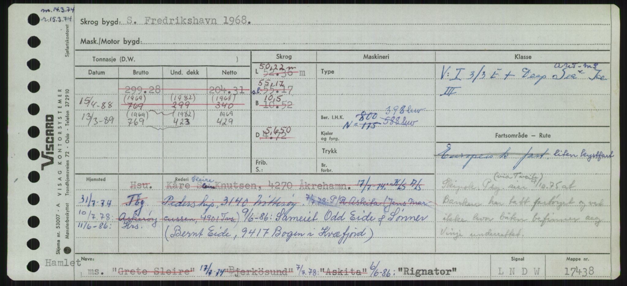Sjøfartsdirektoratet med forløpere, Skipsmålingen, AV/RA-S-1627/H/Ha/L0004/0002: Fartøy, Mas-R / Fartøy, Odin-R, s. 685